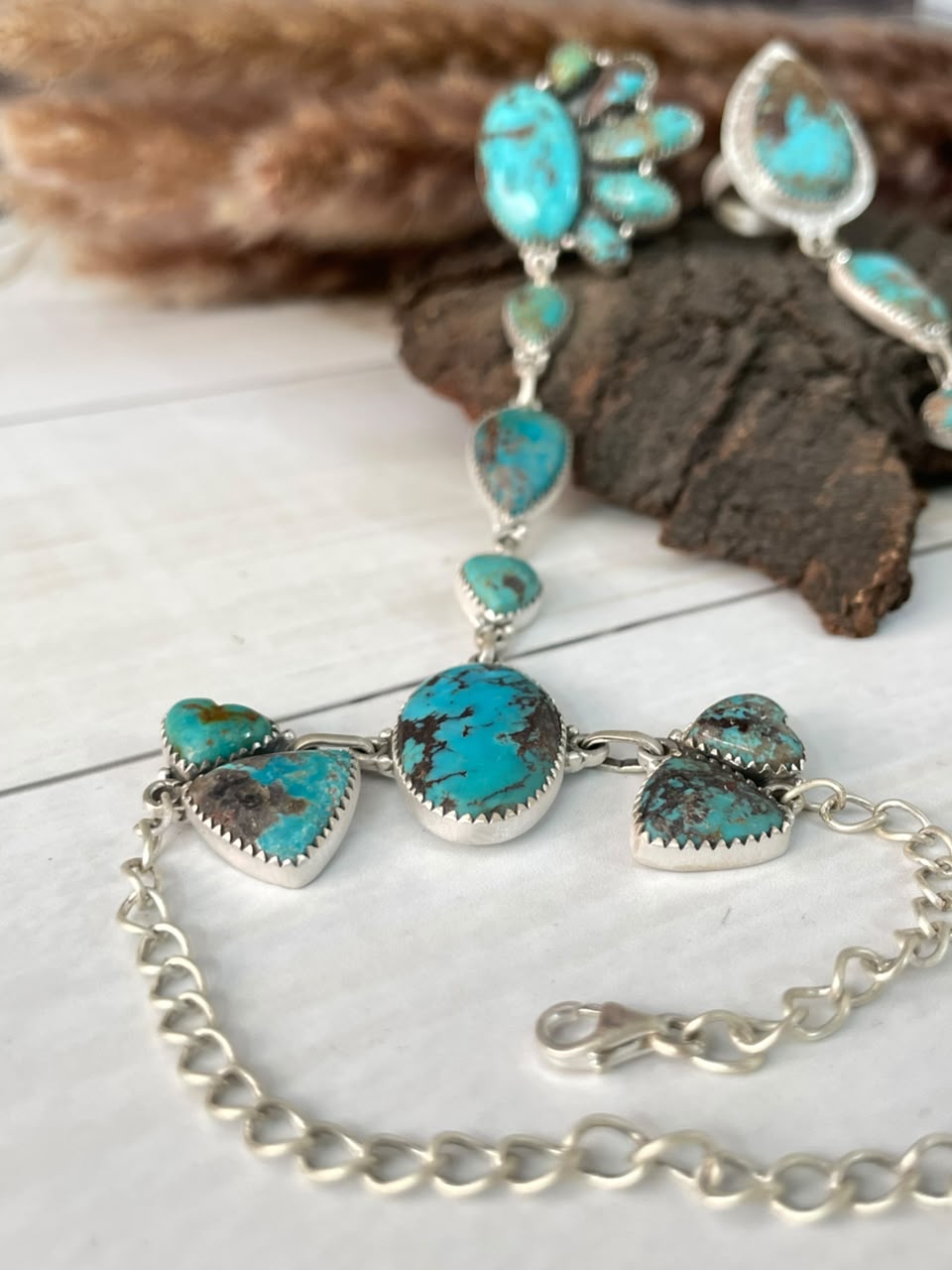 Handmade Sterling Silver Crimson Cowgirl Turquoise Collection: Hand Harness Signed Nizhoni
