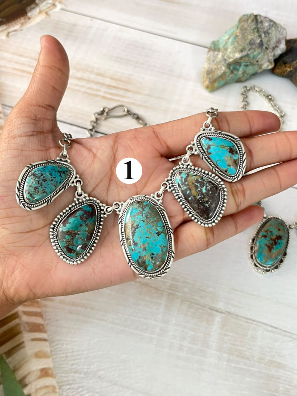 Handmade Sterling Silver Crimson Cowgirl Turquoise Collection: Choker Necklace Signed Nizhoni