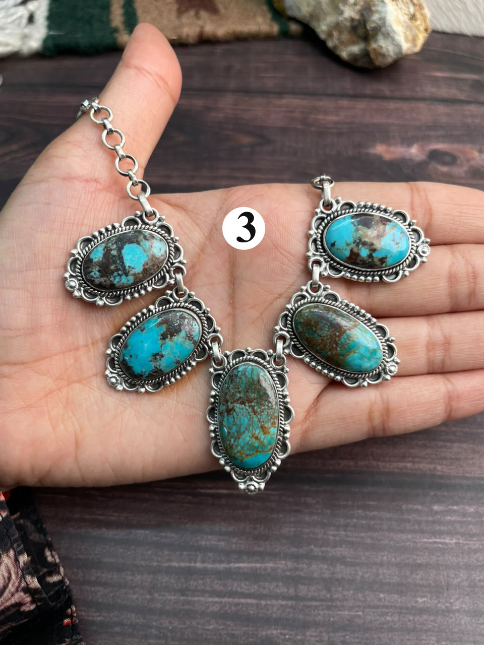 Handmade Sterling Silver Crimson Cowgirl Turquoise Collection: Choker Necklace Signed Nizhoni
