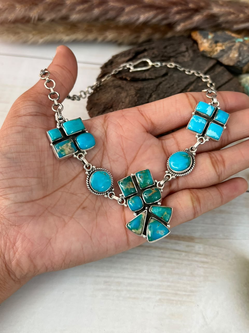Handmade Sterling Silver Hardy Pit Necklace Signed Nizhoni