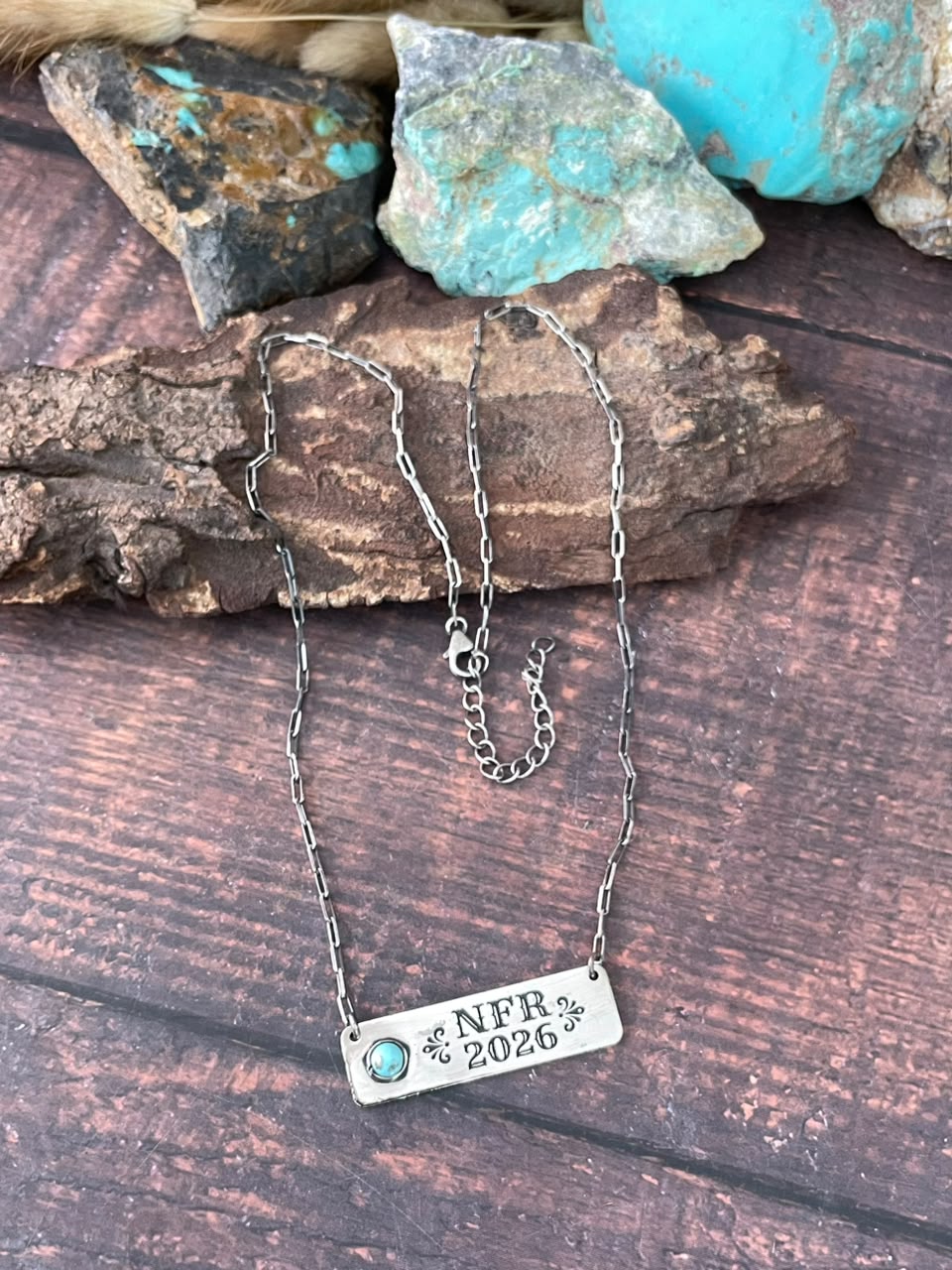 Handmade Sterling Silver Kingman Turquoise NFR Collection: Necklace