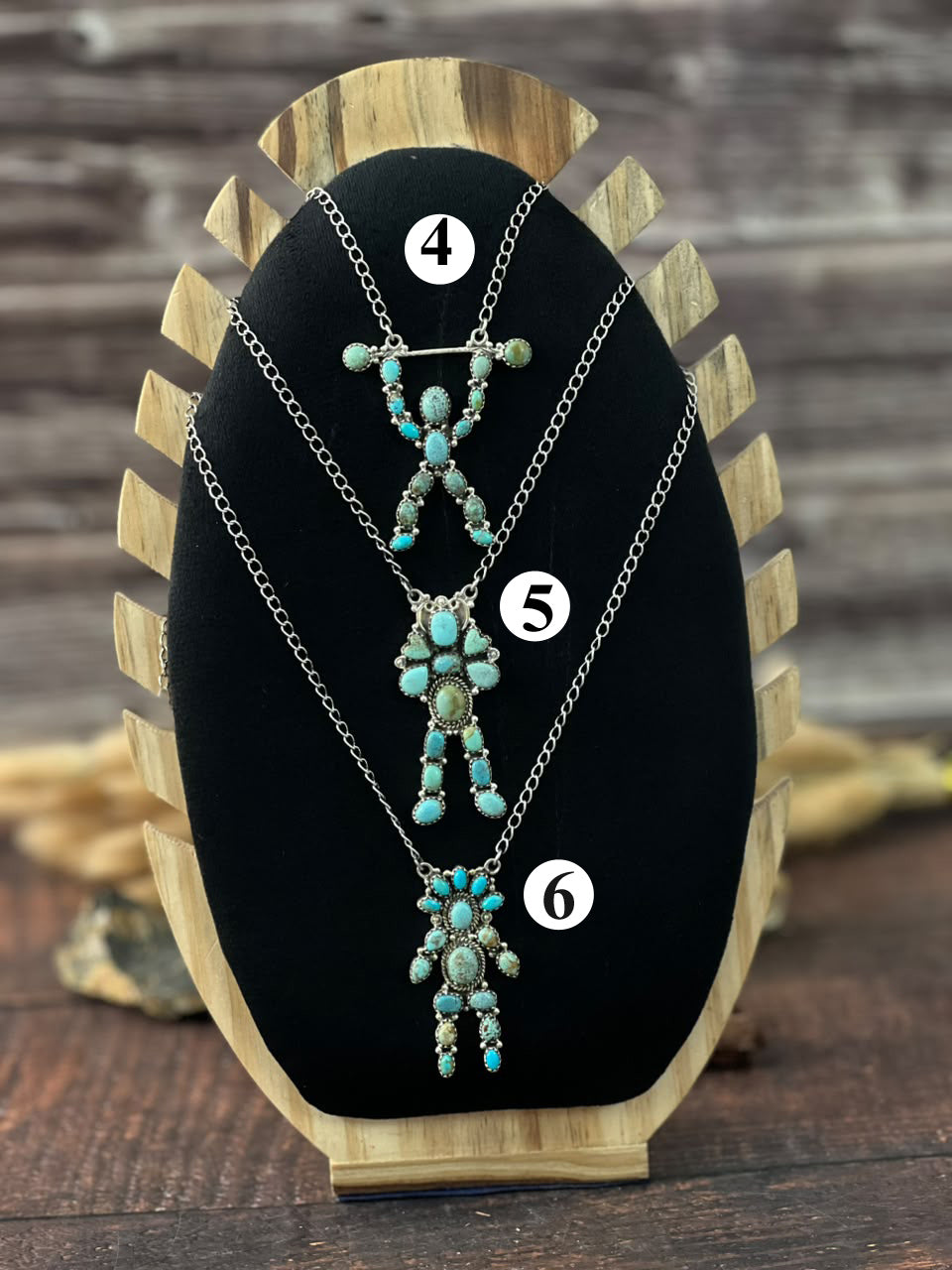 Handmade Sterling Silver Number 8 Turquoise Necklace Signed Nizhoni