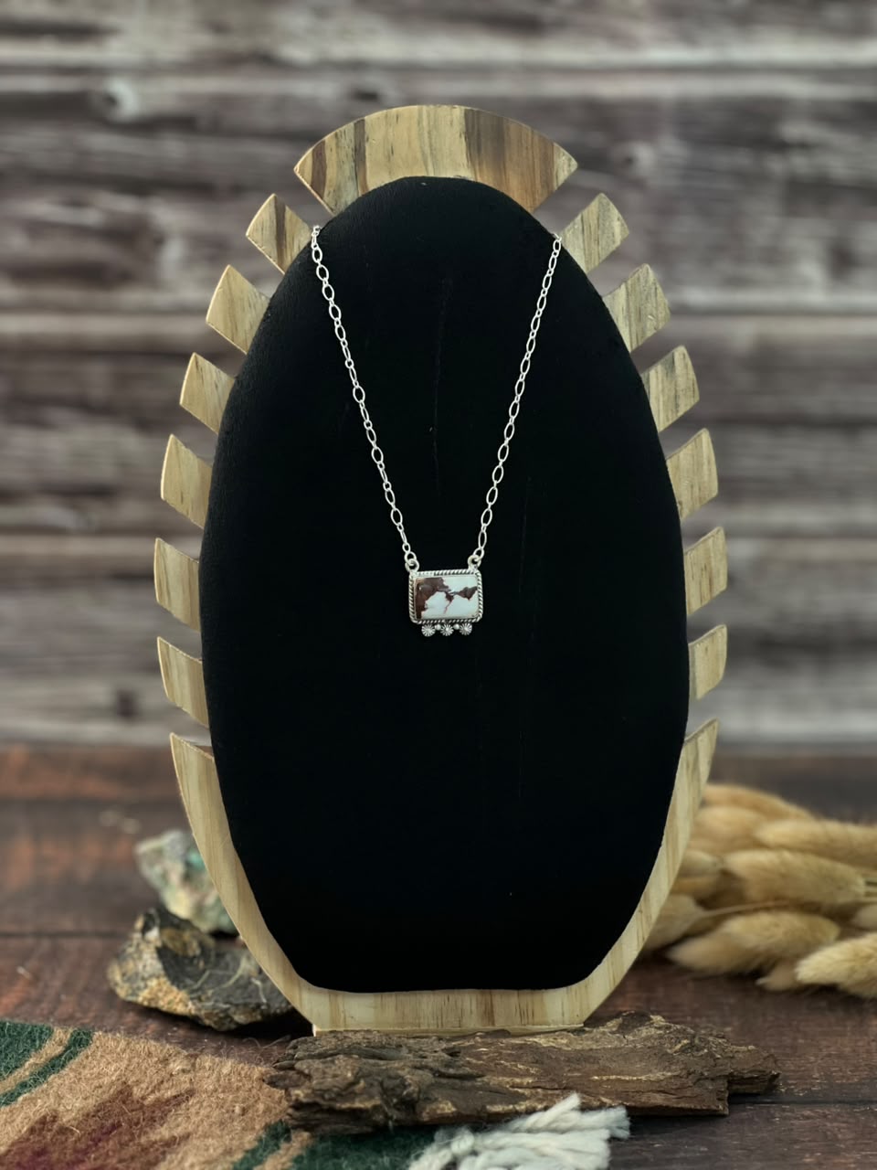 Handmade Sterling Silver Wildhorse Necklace Signed Nizhoni