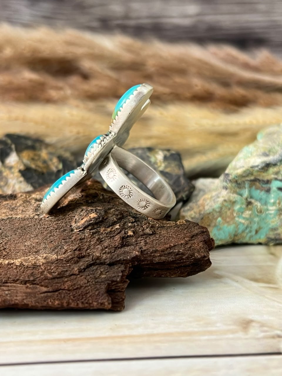 Handmade Sterling Silver Hardy Pit Adjustable Ring Signed Nizhoni