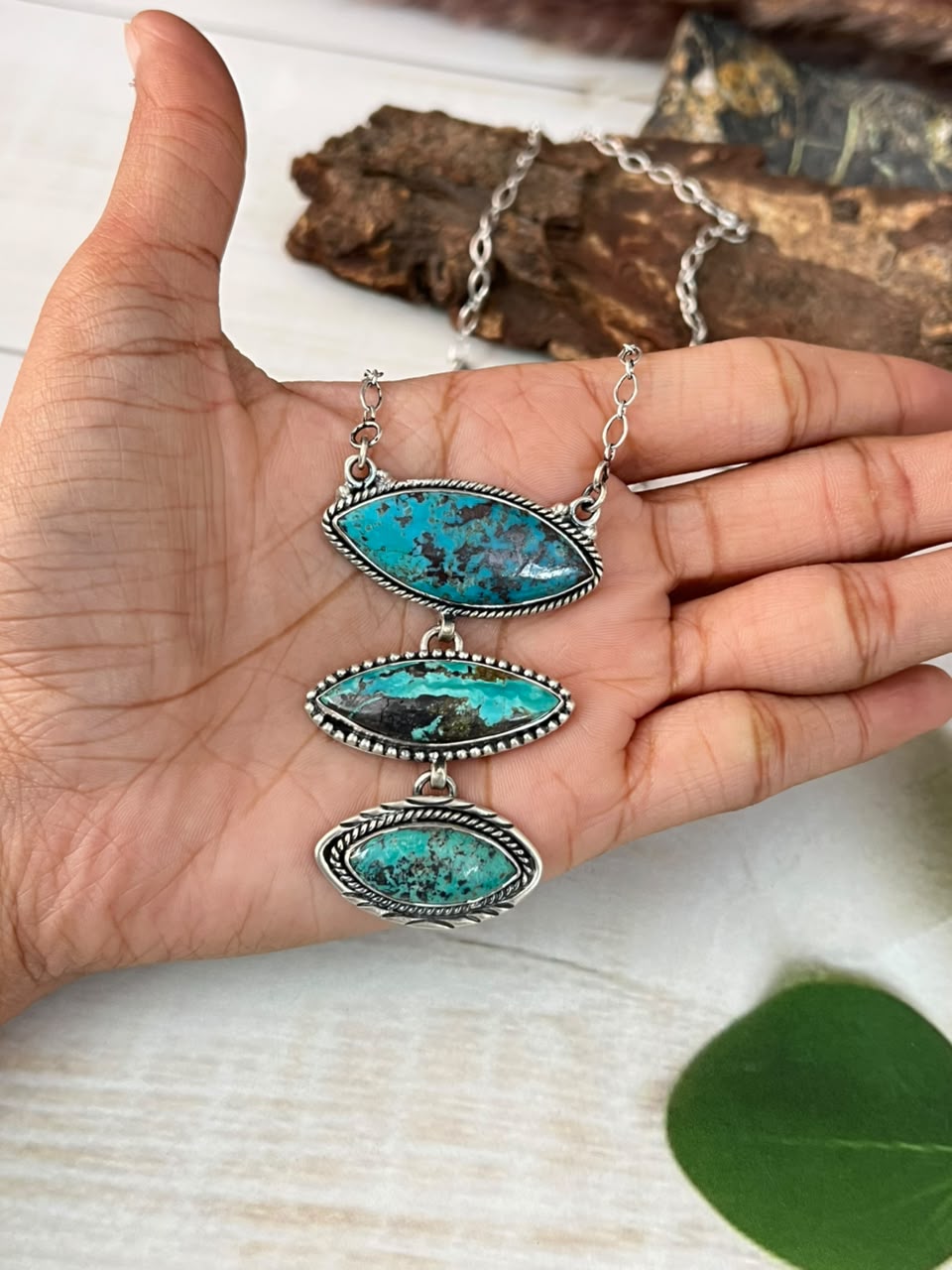 Handmade Sterling Silver Sierra Nevada Necklace Signed Nizhoni