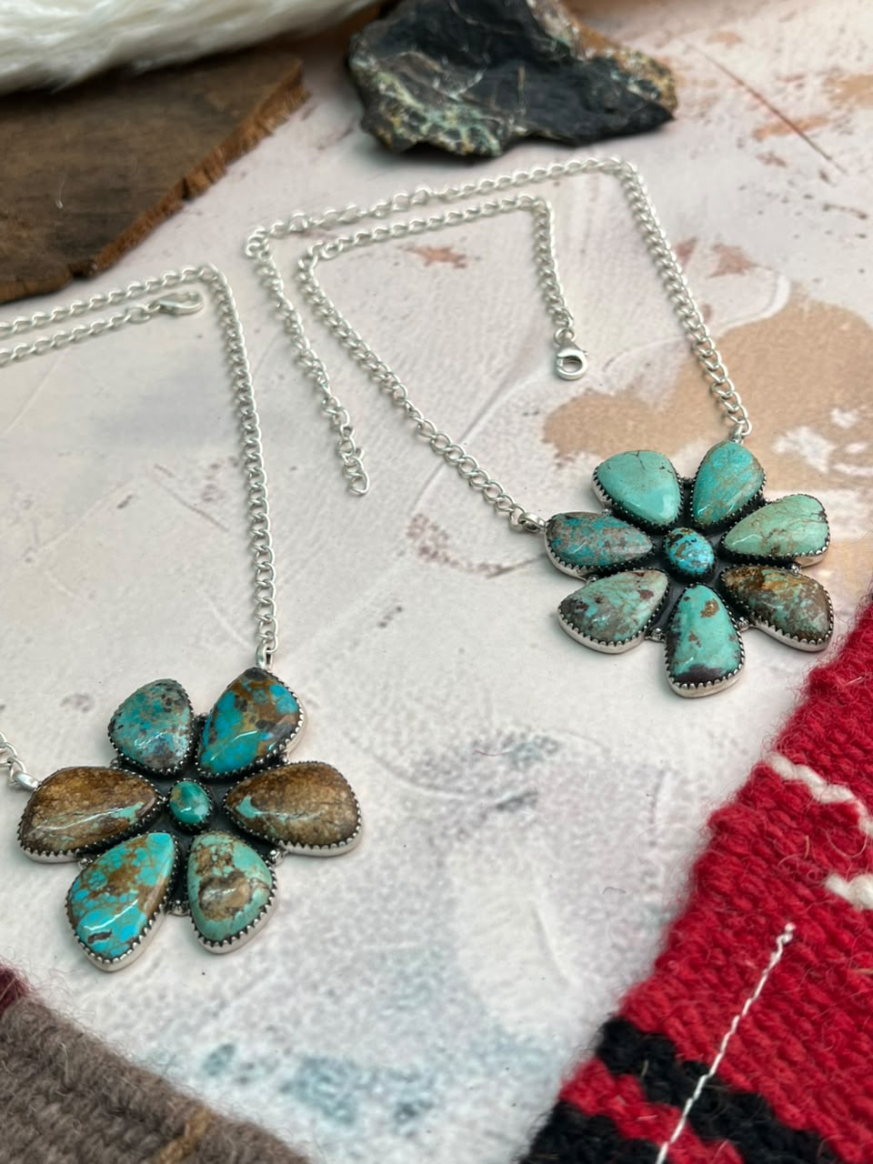 Handmade Sterling Silver Sierra Nevada Necklace Signed Nizhoni