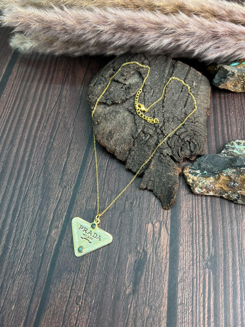 “The Golden Collection” Handmade Gold-Plated Kingman Turquoise Boujee Necklace Signed Nizhoni