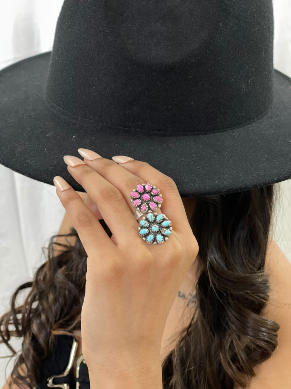 Handmade Sterling Silver Cotton Candy Adjustable Ring Signed Nizhoni (4)