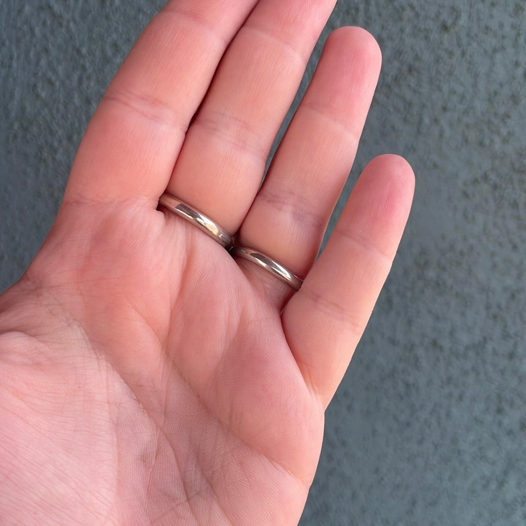 “The Triple Threat” Handcrafted Pink Conch And Sterling Silver Adjustable Ring Signed P.A Smith