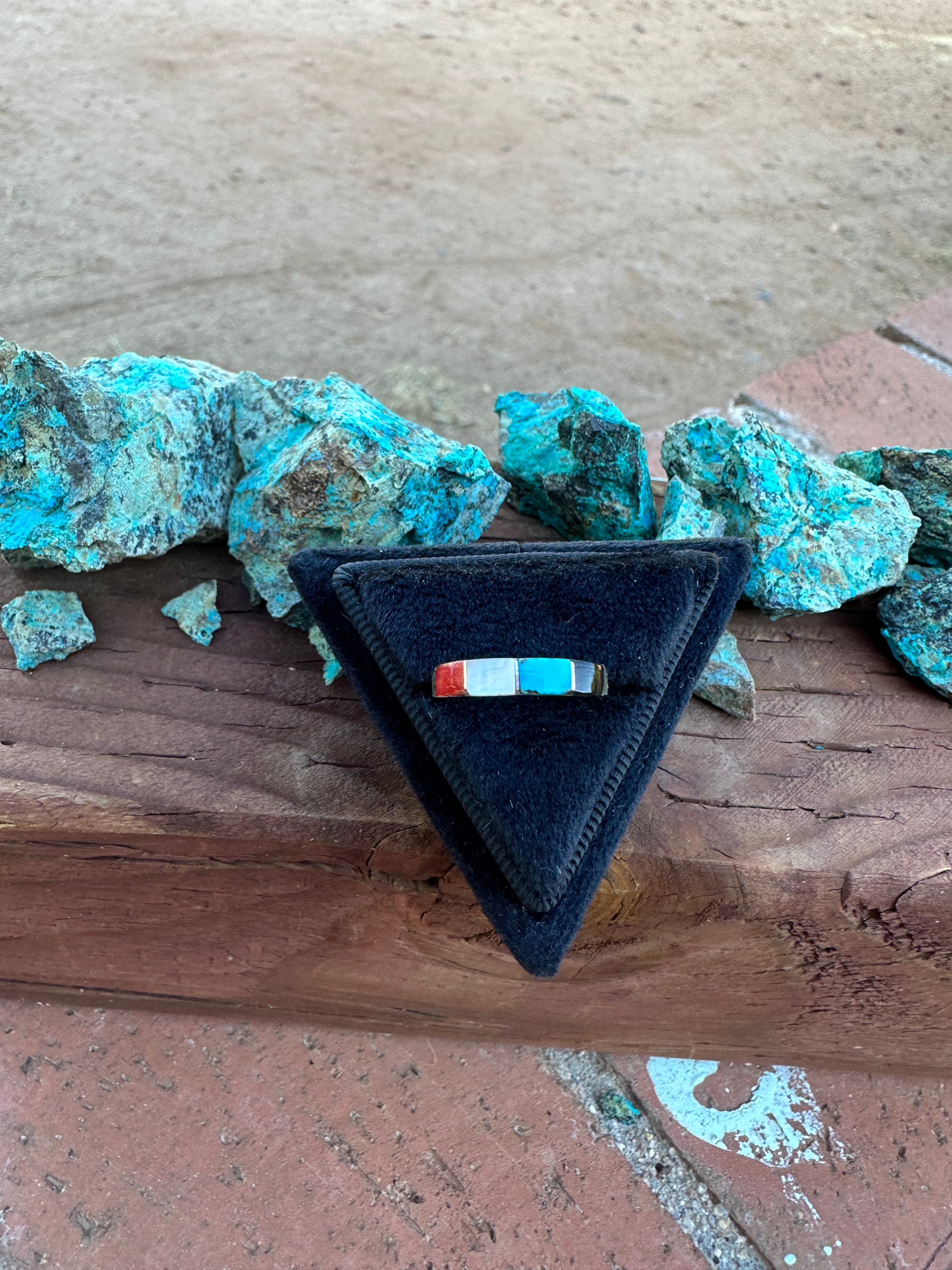 Handcrafted Sterling Silver Multistone Stacker Band