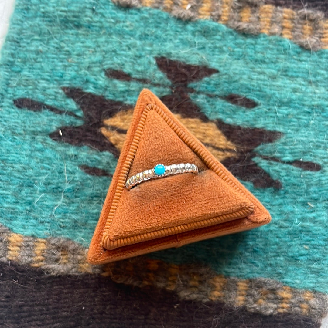 “The Dainty” Handcrafted Sterling Silver & Turquoise Ring