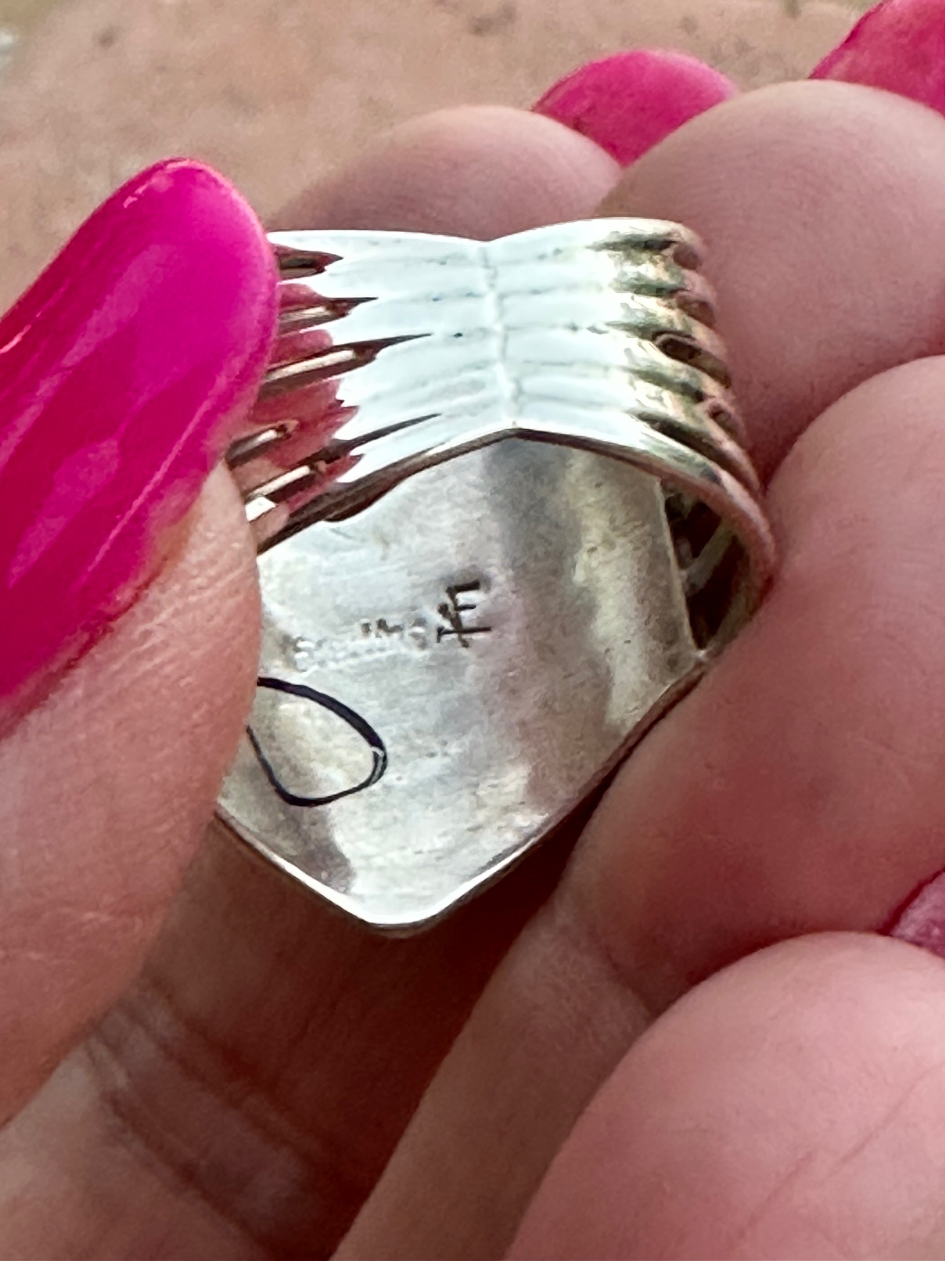 Handcrafted White Fire Opal 5 Row Rings