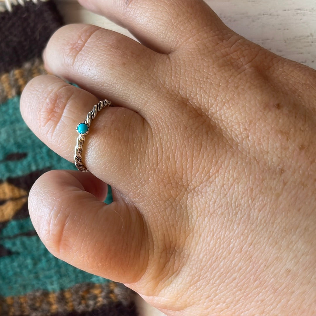 “The Dainty” Handcrafted Sterling Silver & Turquoise Ring