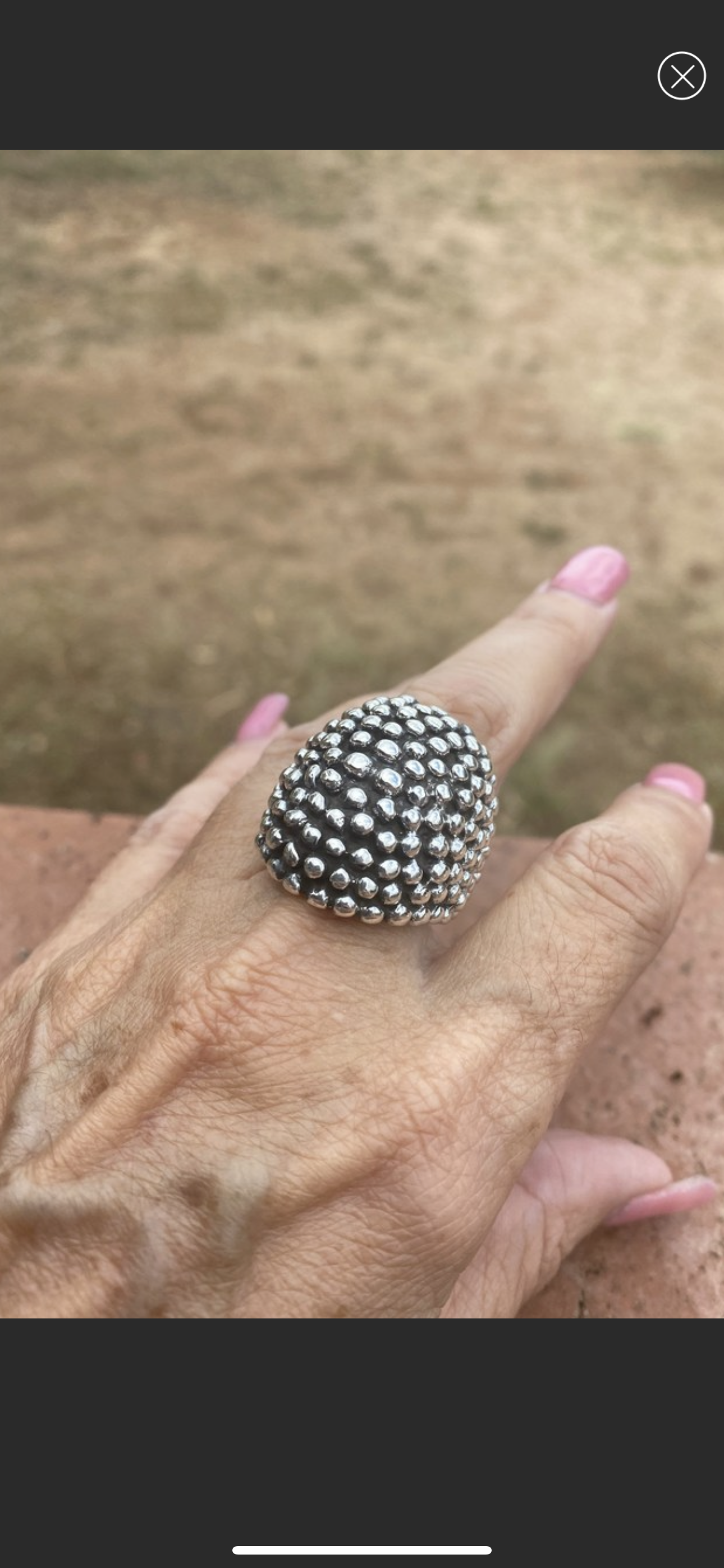 Handcrafted Sterling Silver Ball Dome Ring
