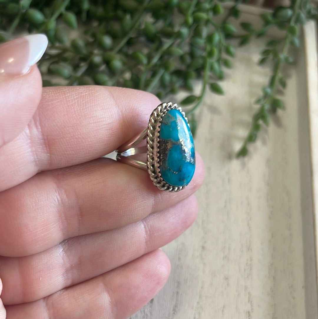 Sterling Silver Single Stone Turquoise Ring
