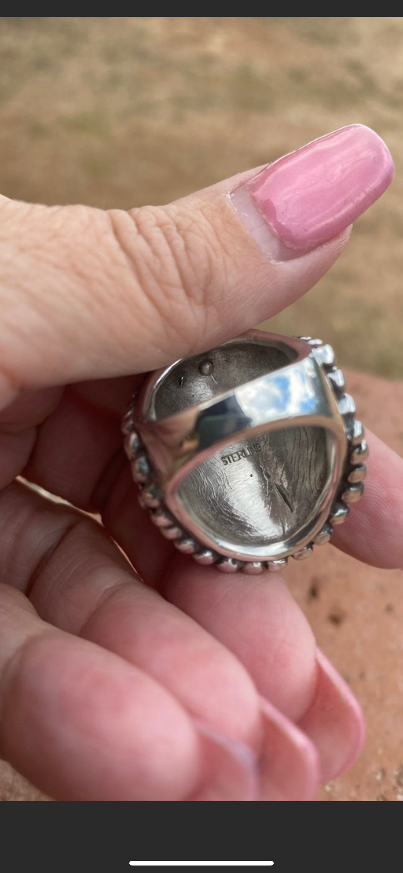 Handcrafted Sterling Silver Ball Dome Ring