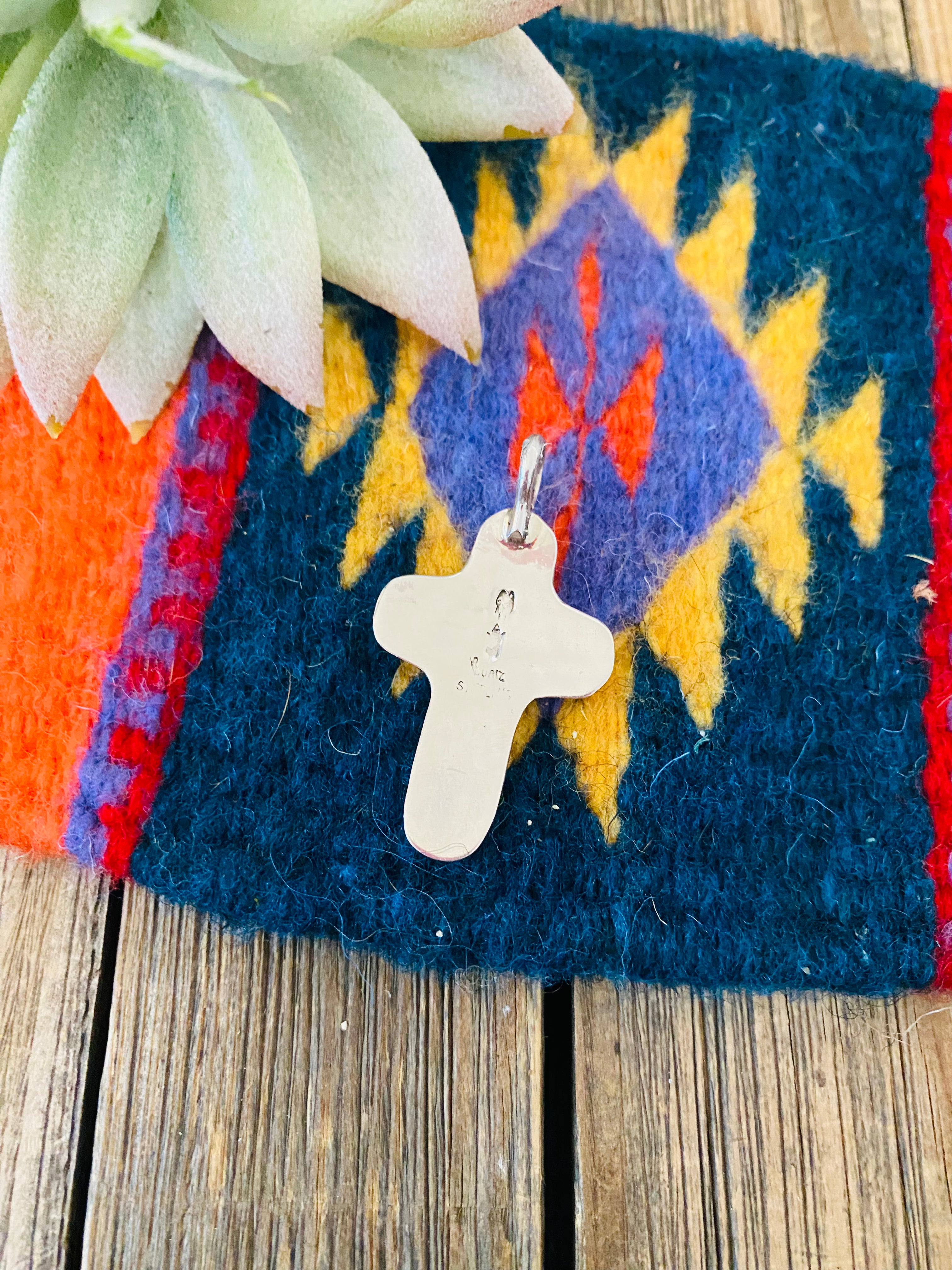 Handcrafted Sterling Silver & Copper Cross Pendant