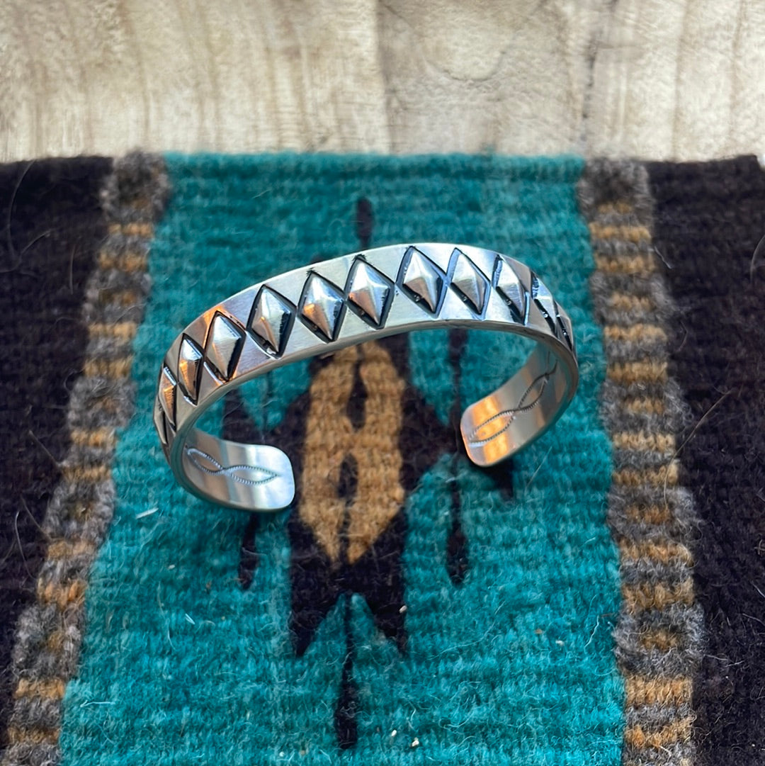 “The Blake” Amazing Handcrafted Sterling Silver Cuff Bracelet Signed