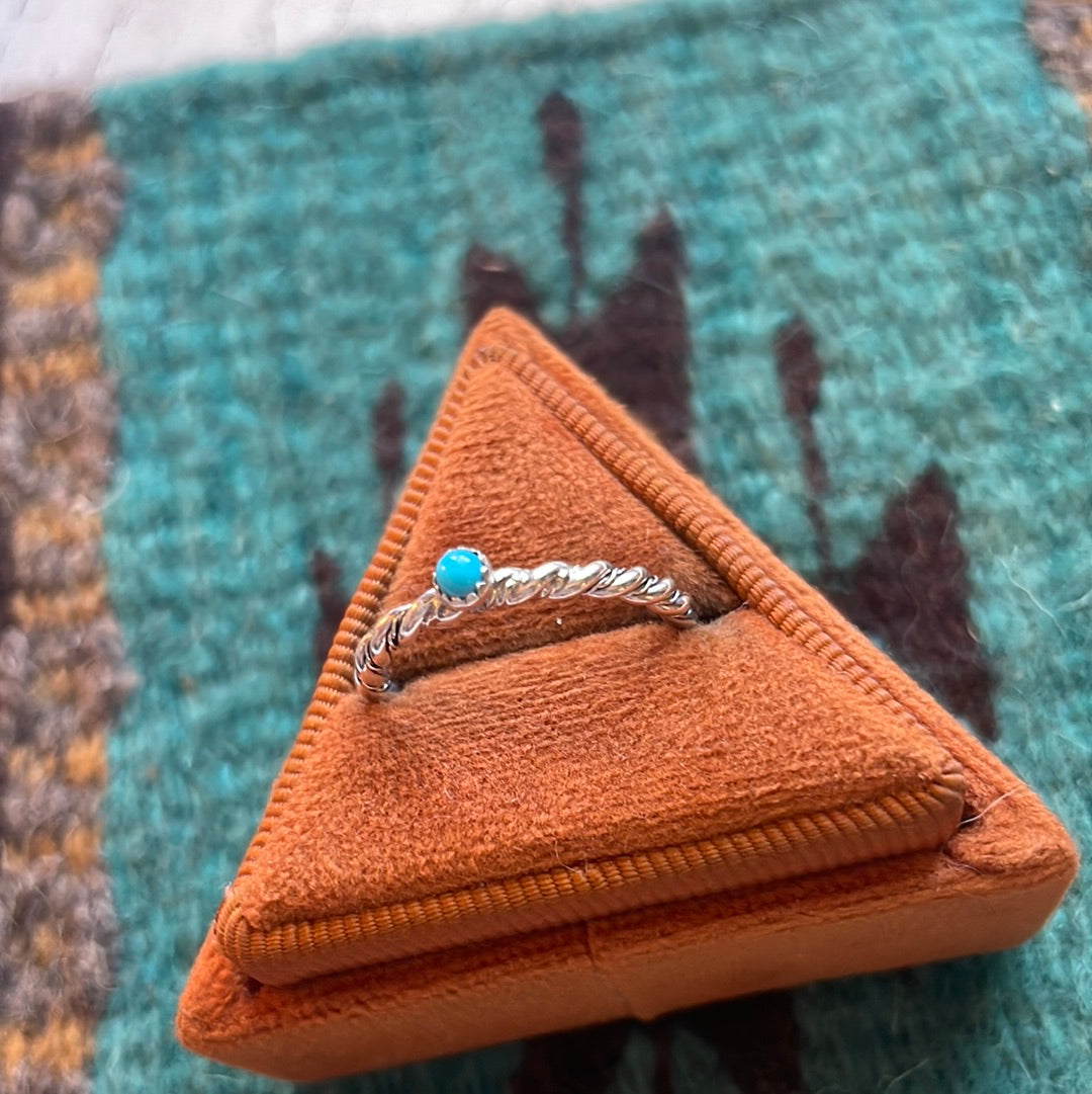 “The Dainty” Handcrafted Sterling Silver & Turquoise Ring