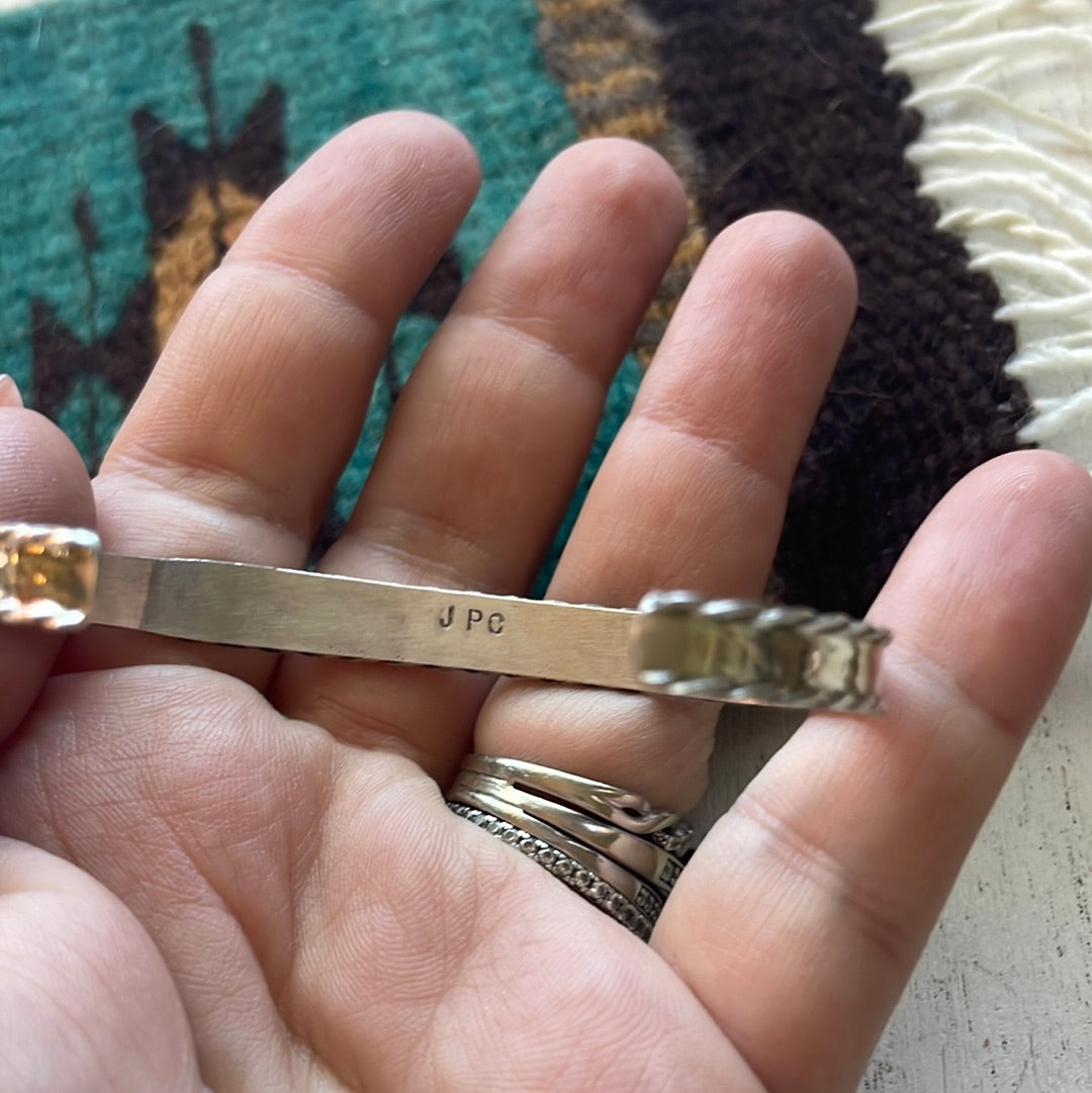 “The Cassidy Stacker” Sterling Silver & Turquoise Inlay Cuff