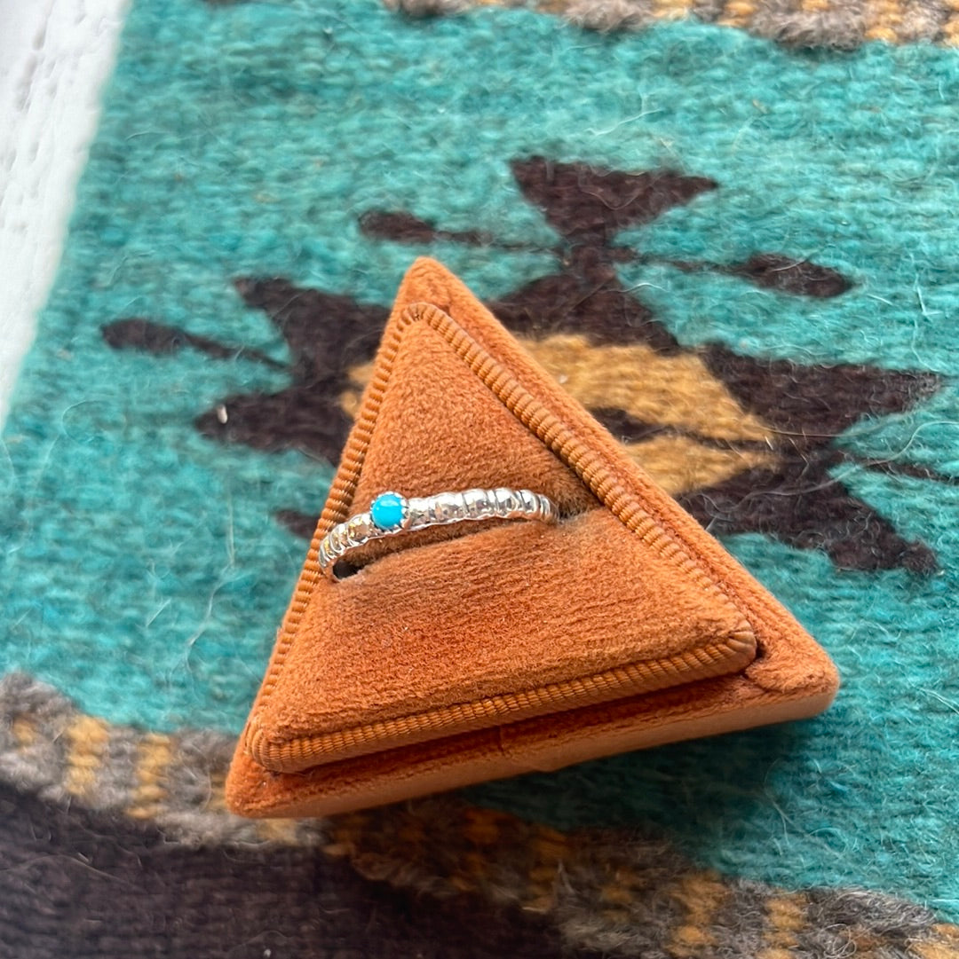 “The Dainty” Handcrafted Sterling Silver & Turquoise Ring