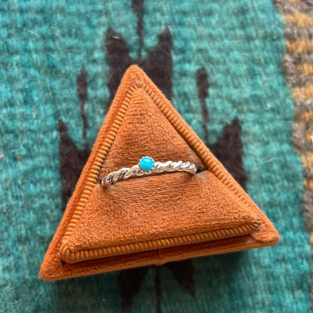“The Dainty” Handcrafted Sterling Silver & Turquoise Ring