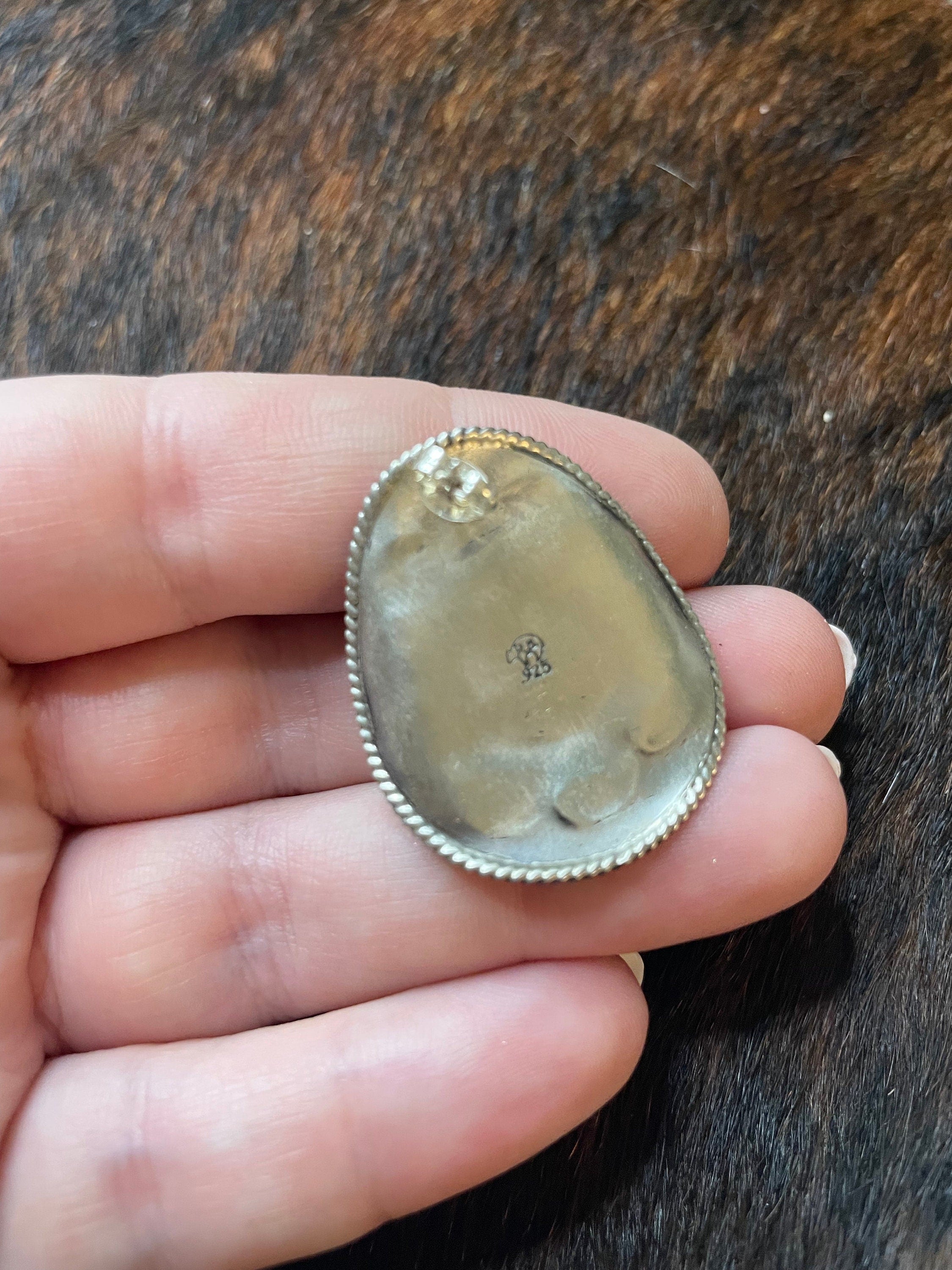 Handcrafted Cowboy Hat Sterling Silver & Turquoise Concho Post Earrings