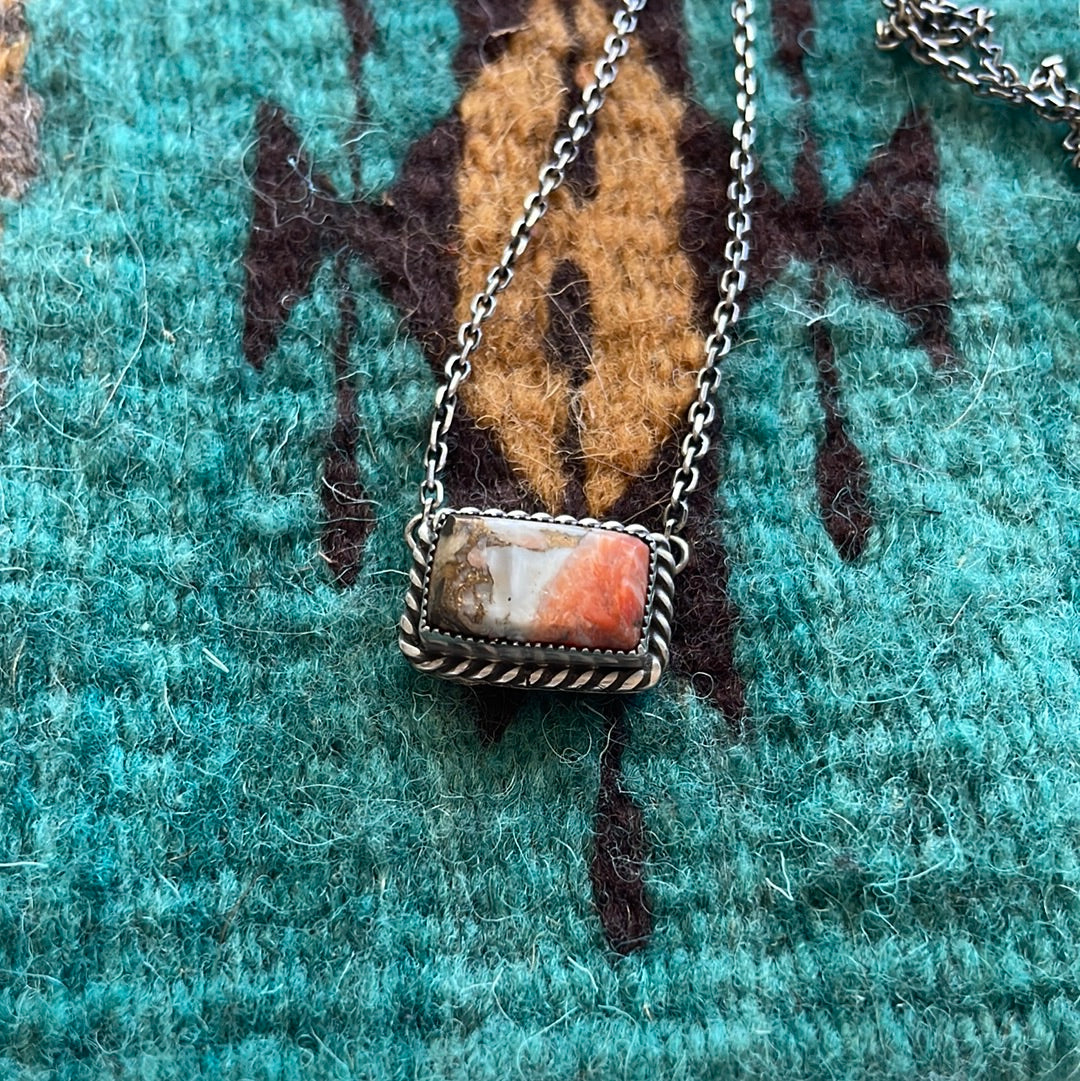 Style 1 Handcrafted Spice Sterling Silver Bar Necklace Signed