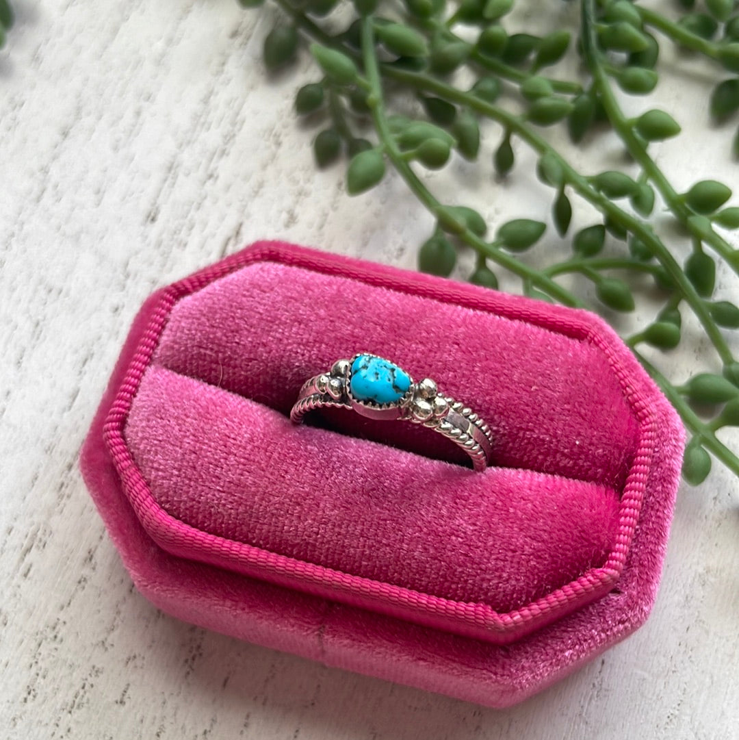 Handcrafted Sterling Silver Single Stone Turquoise Ring
