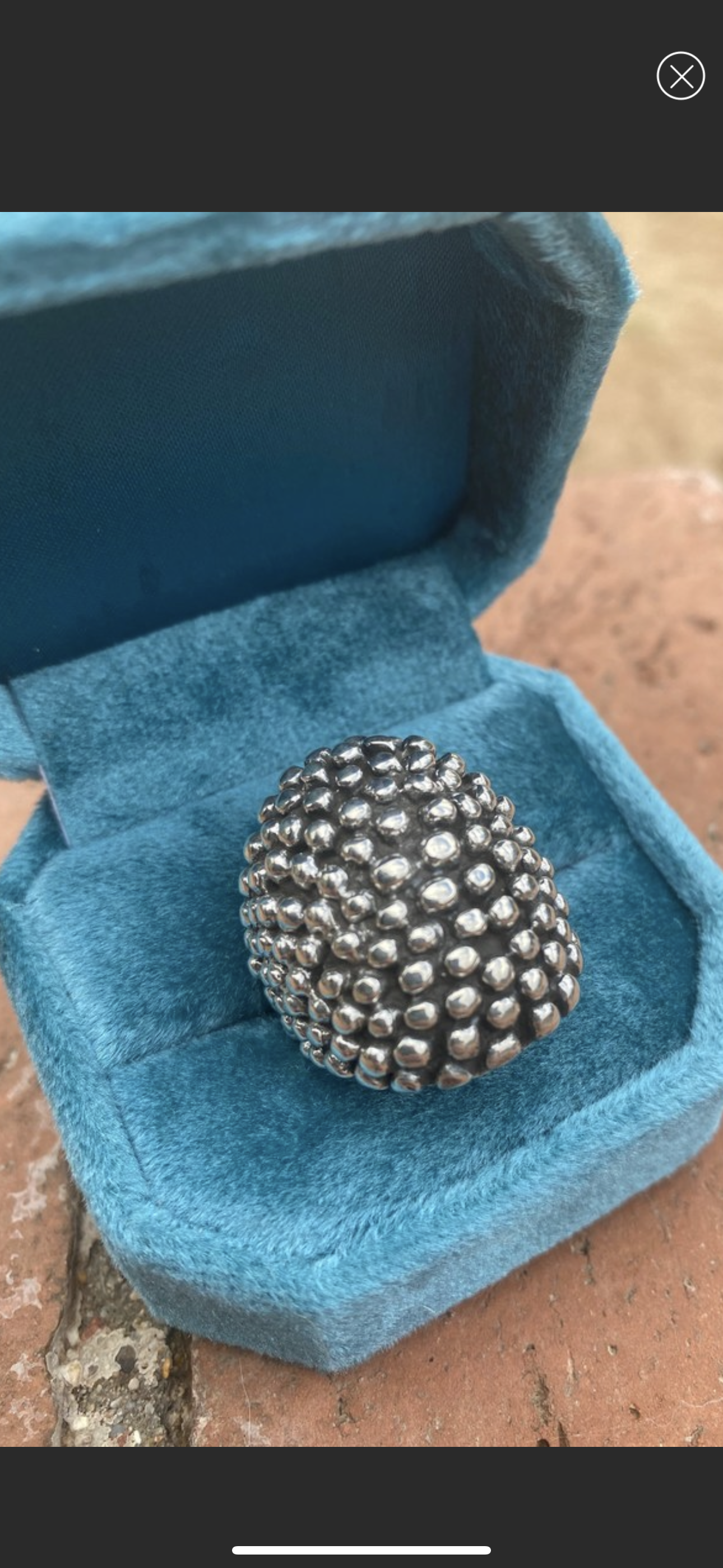 Handcrafted Sterling Silver Ball Dome Ring