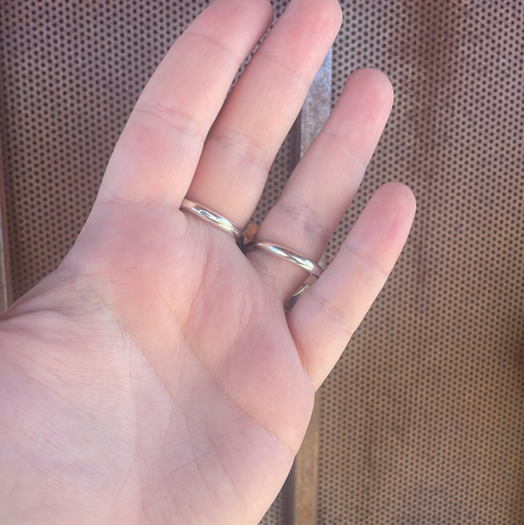 Handcrafted Sterling Silver White Buffalo Adjustable Triple Threat Ring Signed