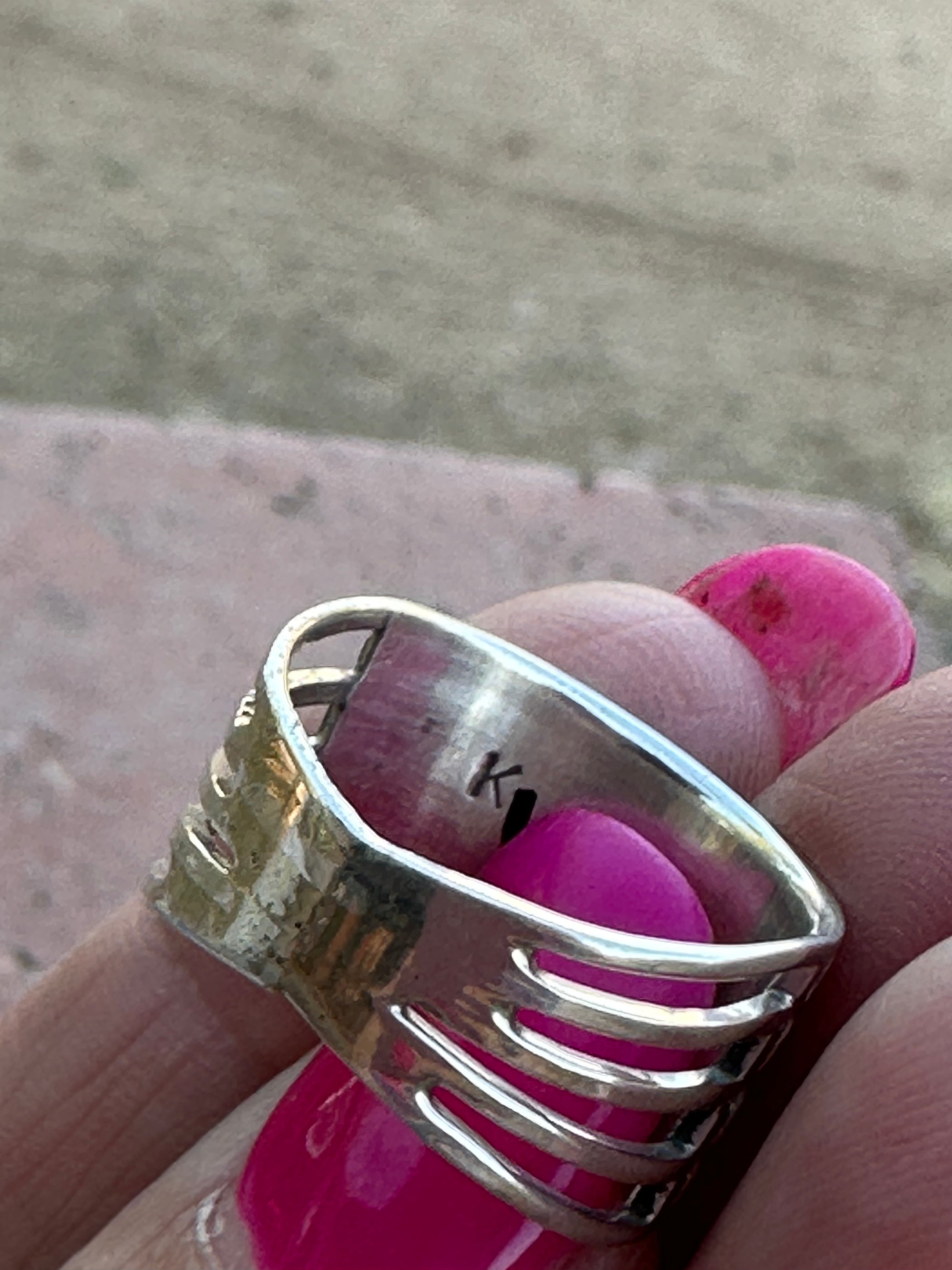 Handcrafted Sterling Silver White Opal 4 Row Rings