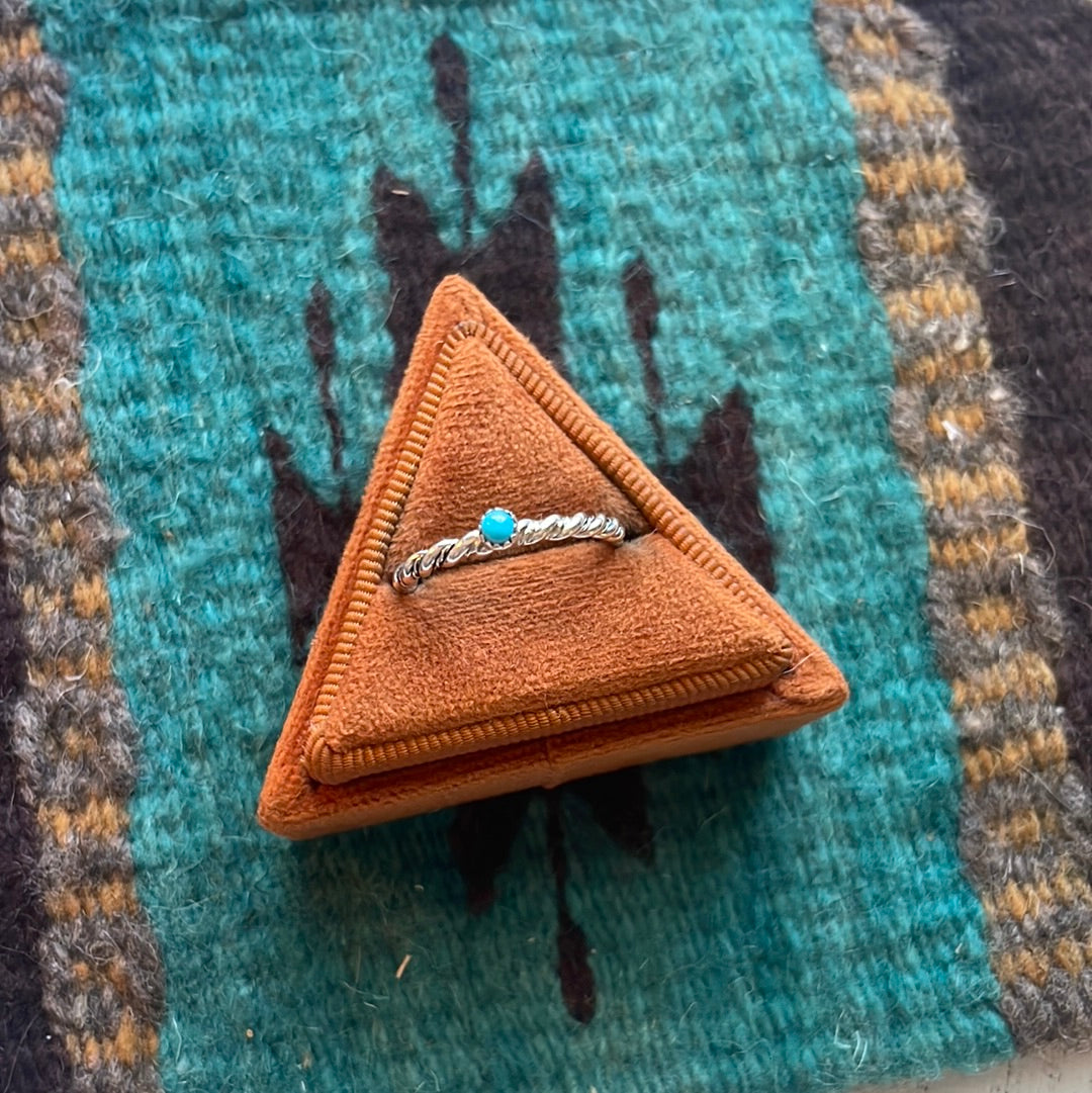 “The Dainty” Handcrafted Sterling Silver & Turquoise Ring
