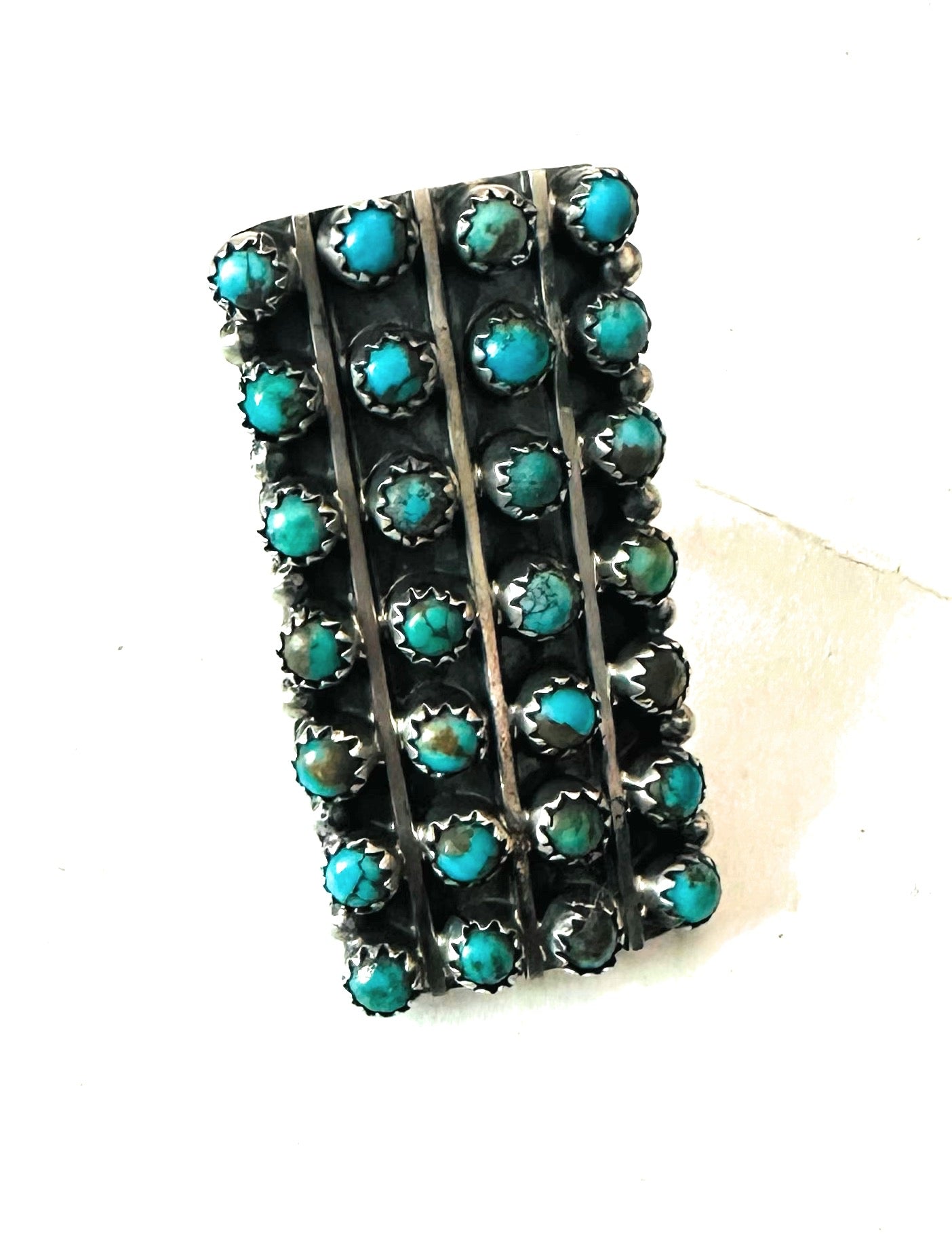 Handcrafted Sterling Silver & Kingman Turquoise Snake Eye Ring