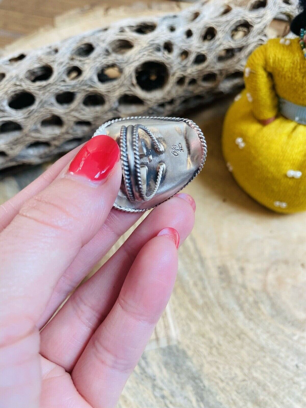 Handcrafted Turquoise and Sterling Silver Cowboy Hat ring