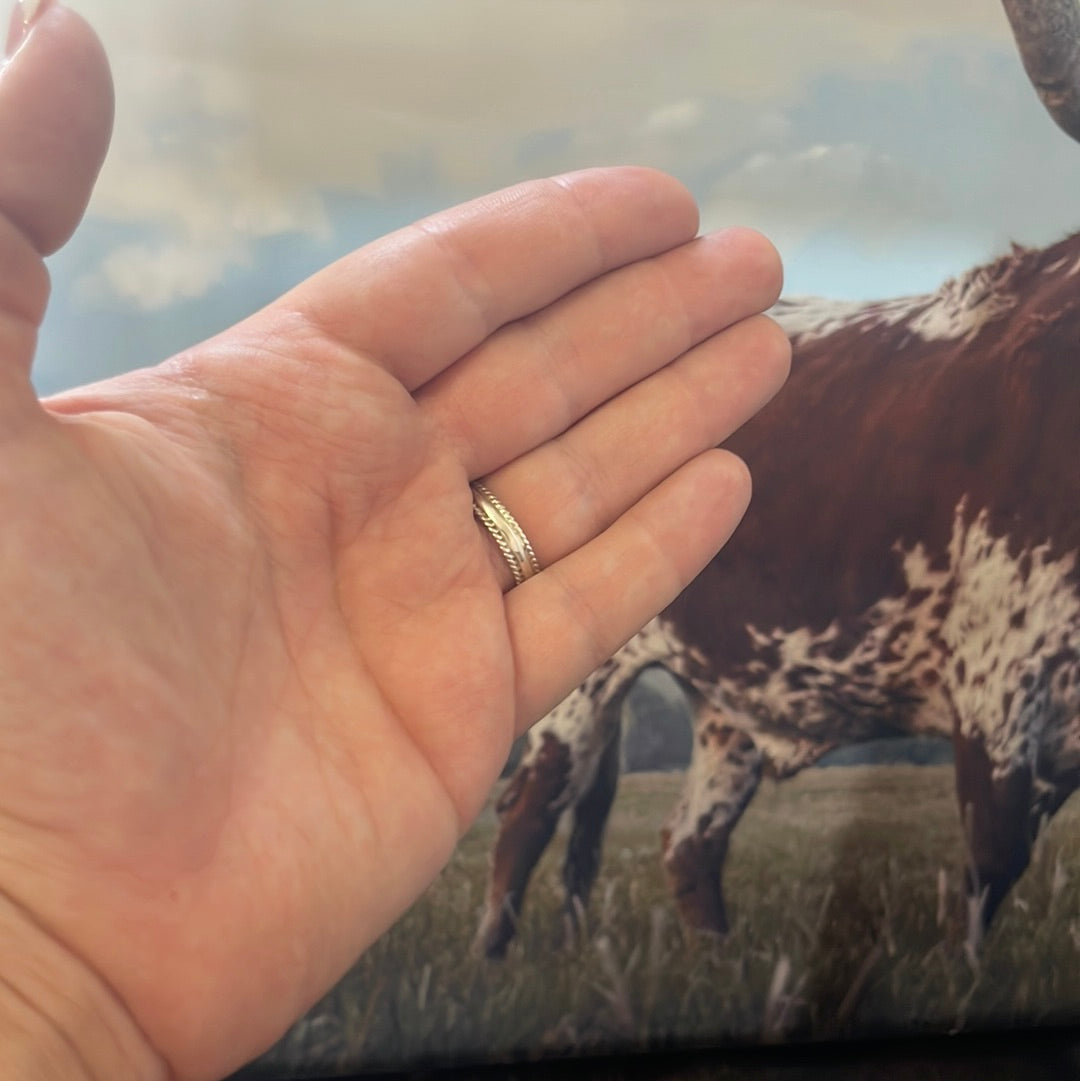 Handcrafted Lapis & Sterling Silver Double Braided Ring