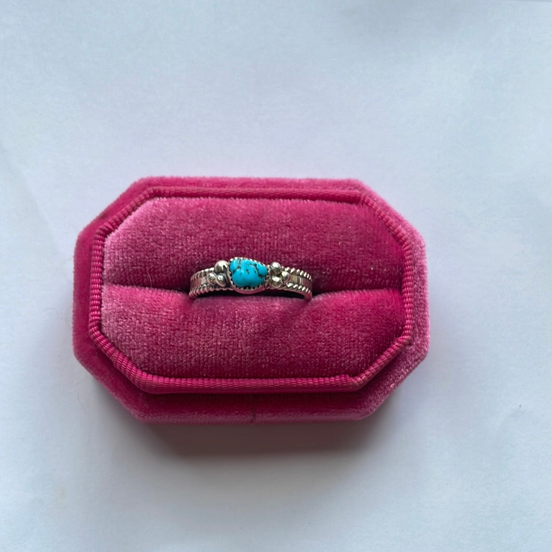 Handcrafted Sterling Silver Single Stone Turquoise Ring