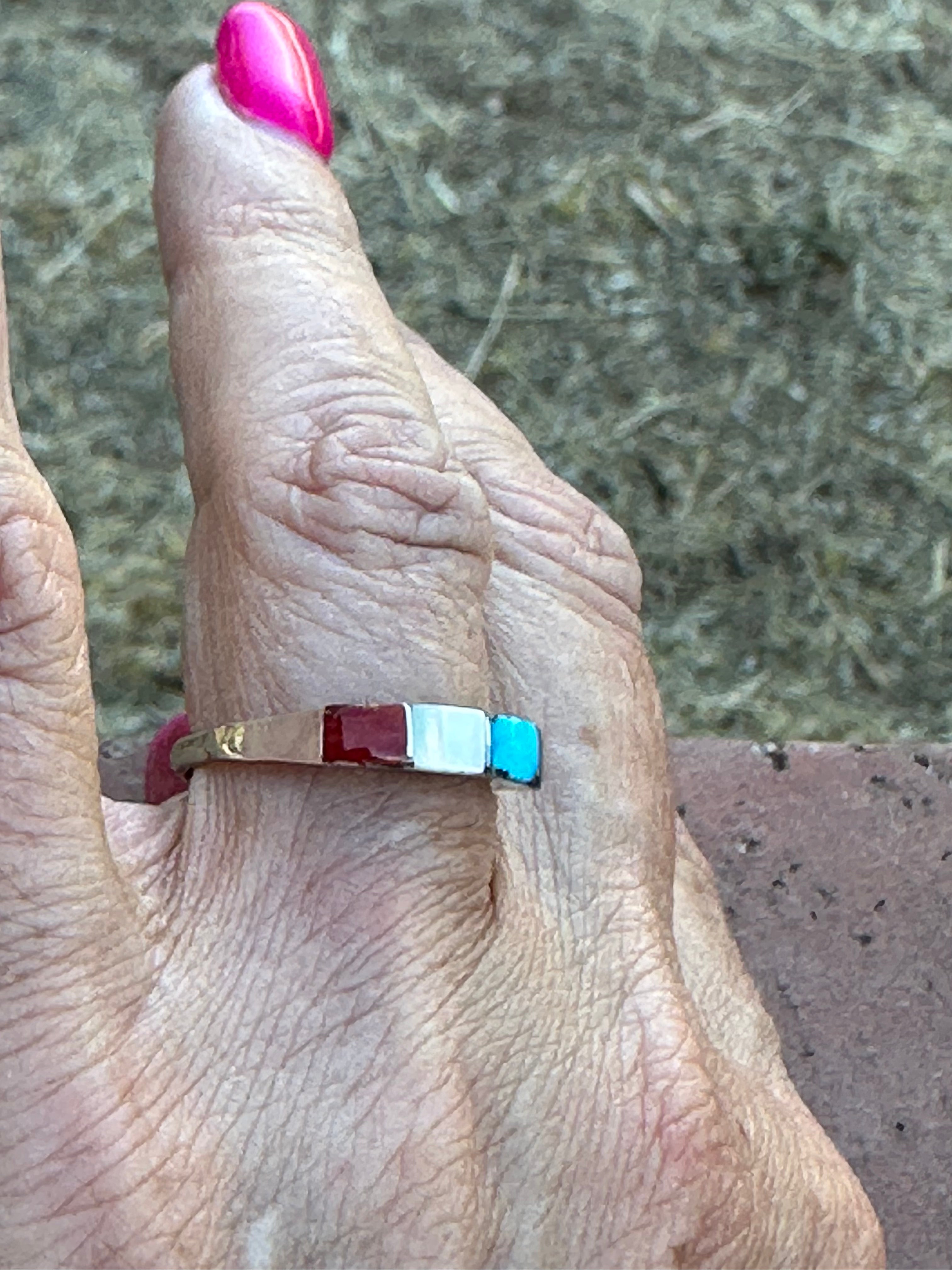 Handcrafted Sterling Silver Multistone Stacker Band