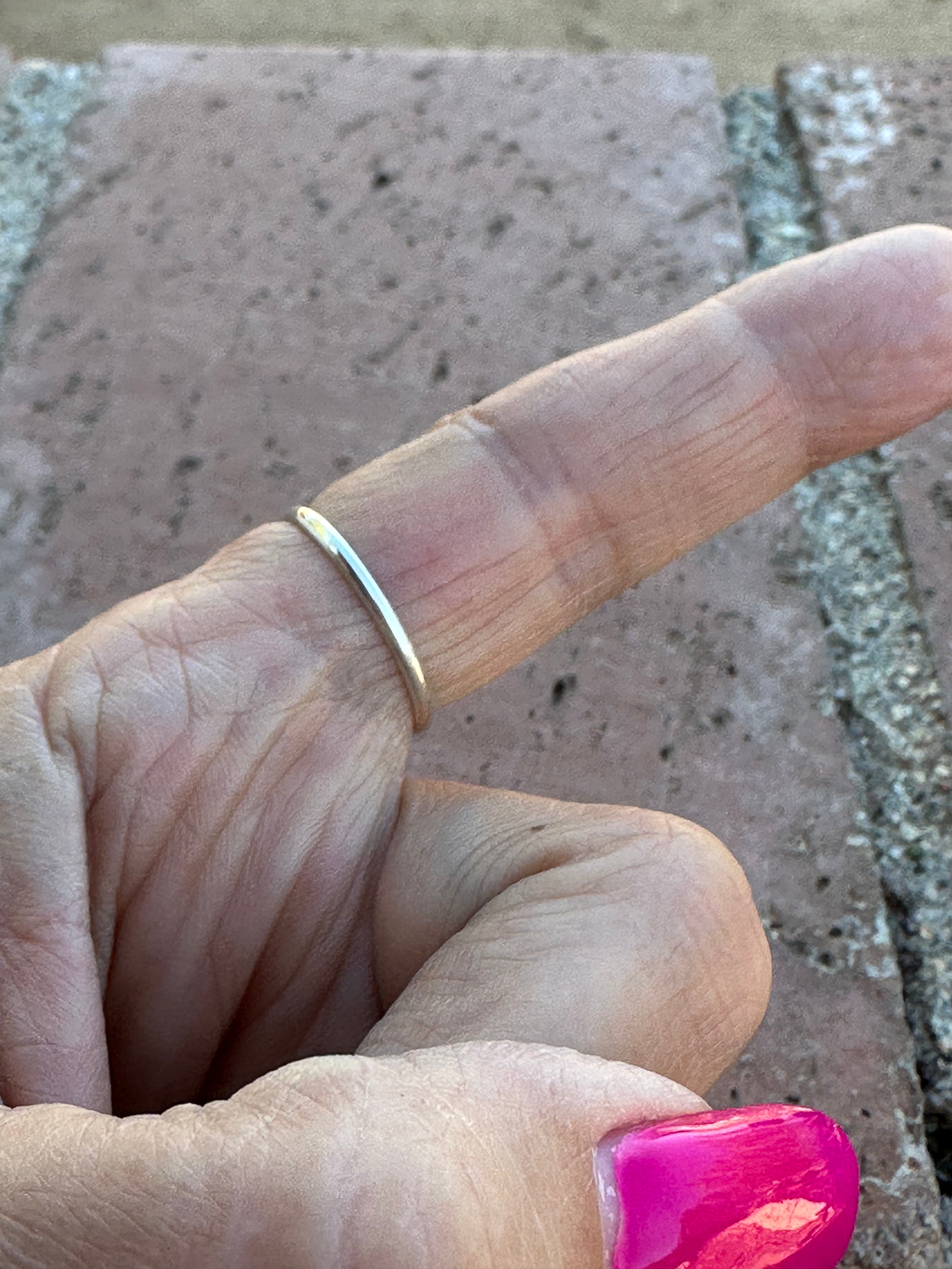 Handcrafted Sterling Silver & Green Opal Dot Ring