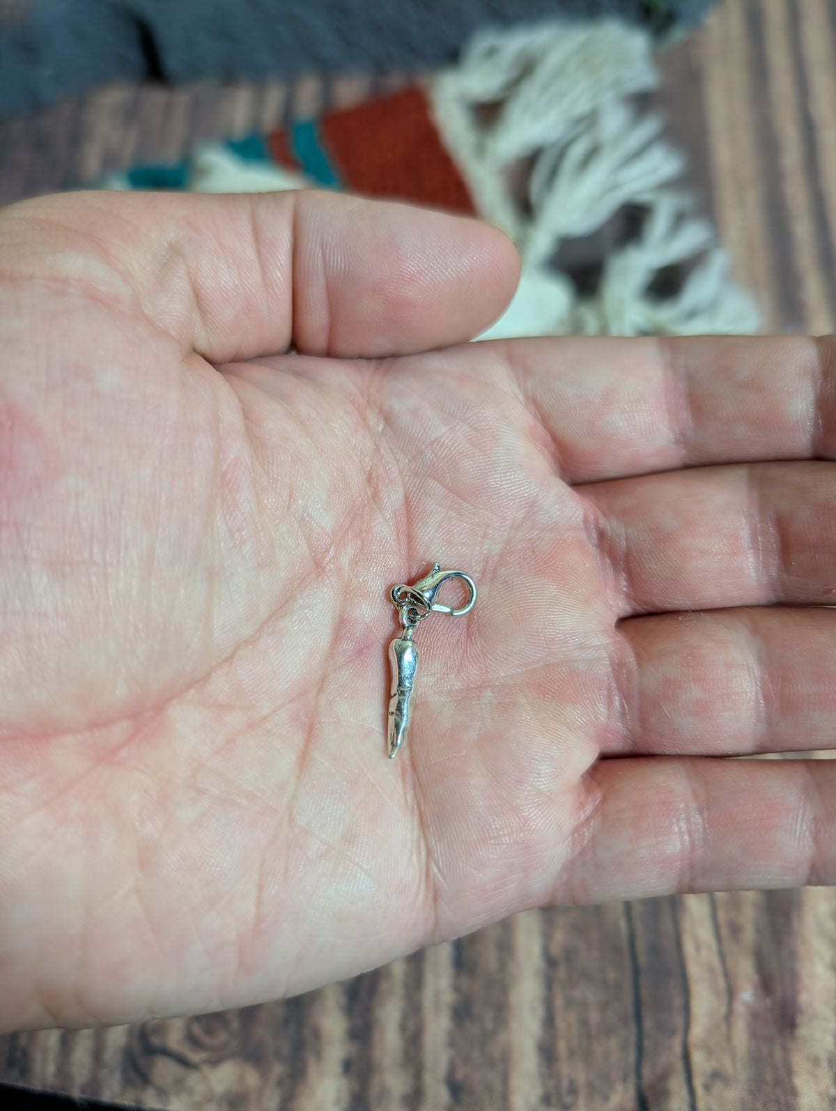 Handcrafted Chilli Pepper Charm Sterling Silver