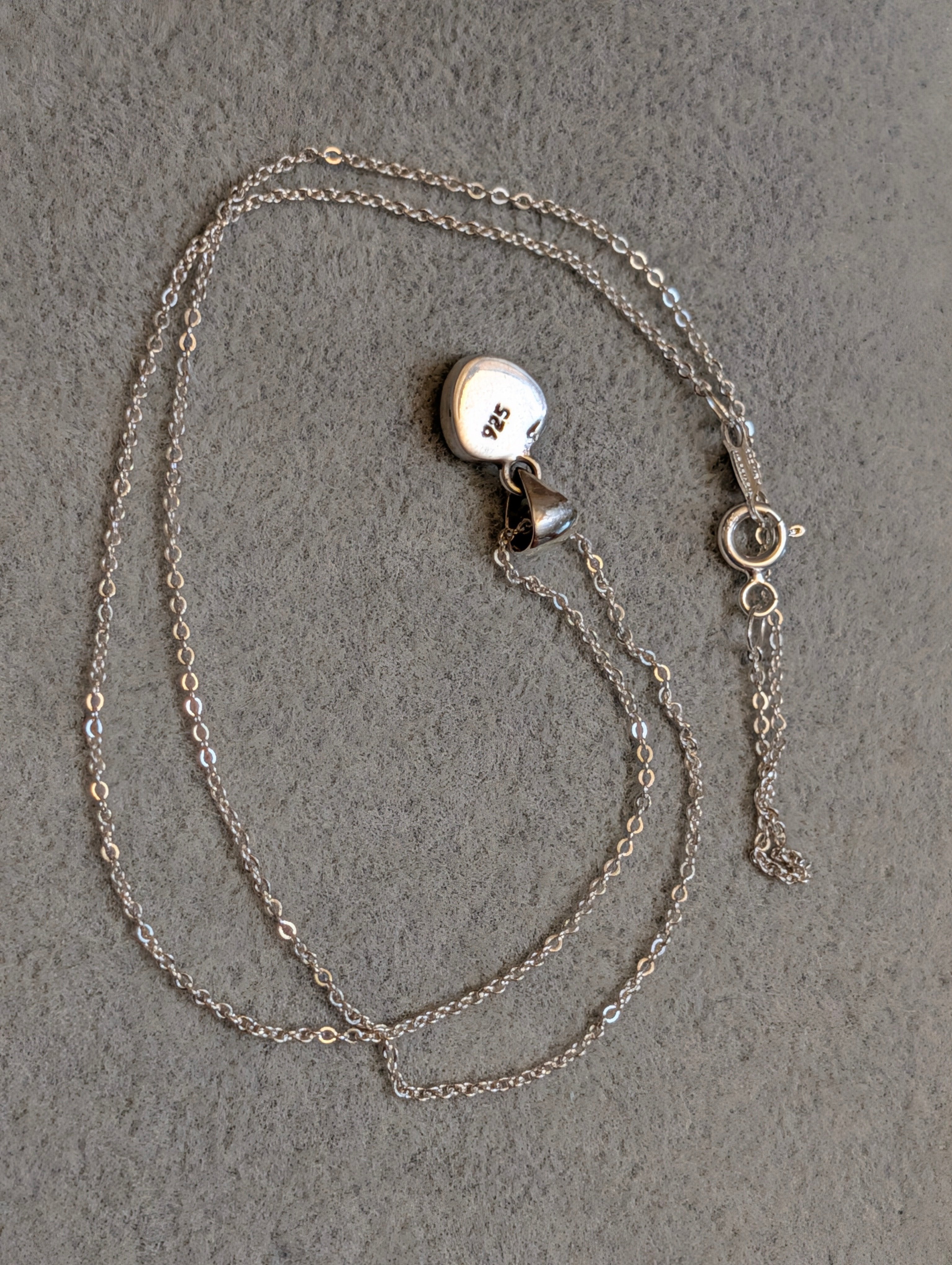 Petite Black Onyx Pendant & Sterling Silver Necklace