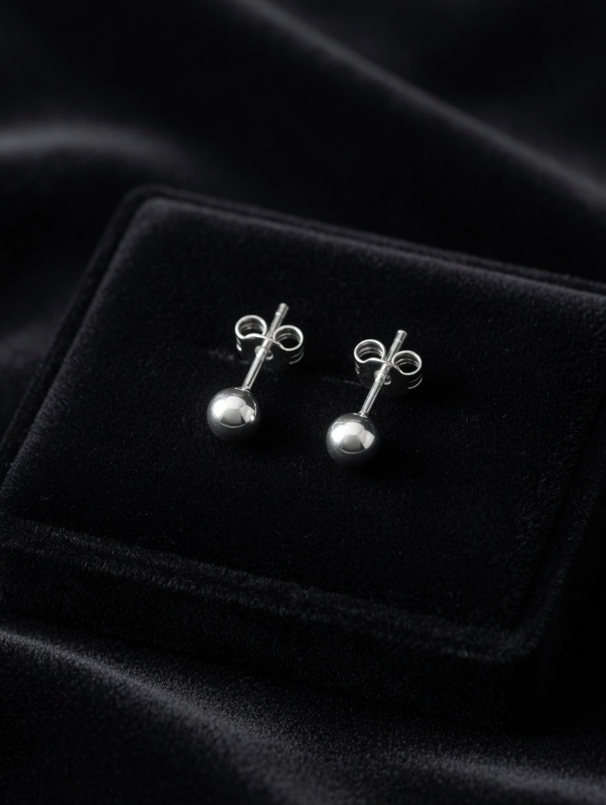 Timeless 3mm Sterling Silver Ball Stud Earrings