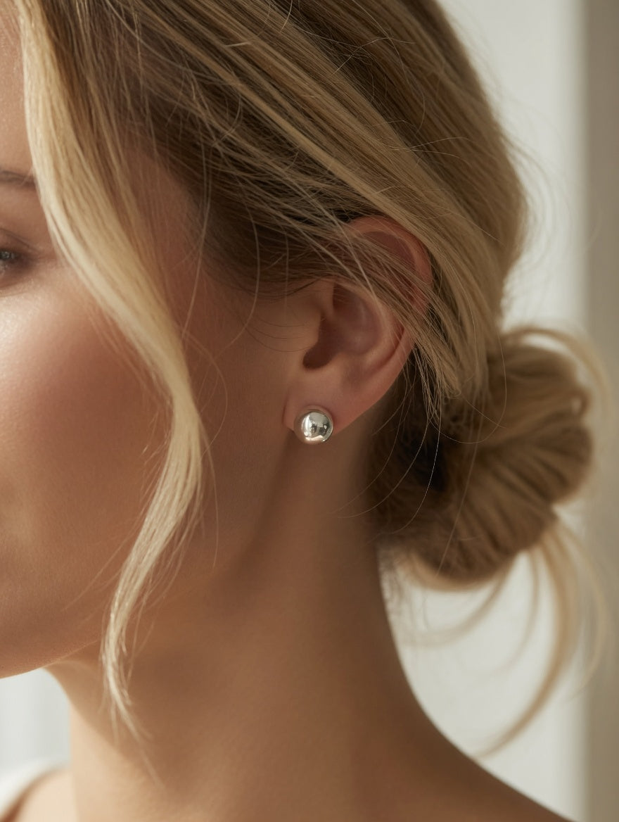 Timeless 6mm Sterling Silver Ball Stud Earrings