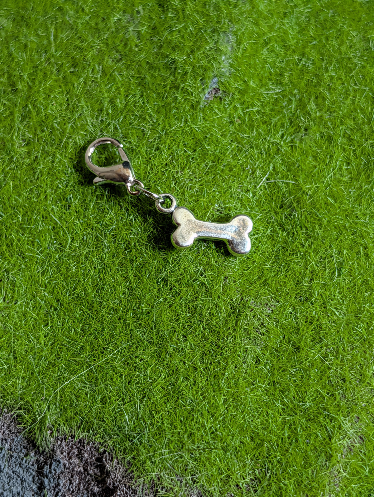 Handcrafted Small Dog Bone Charm Sterling Silver