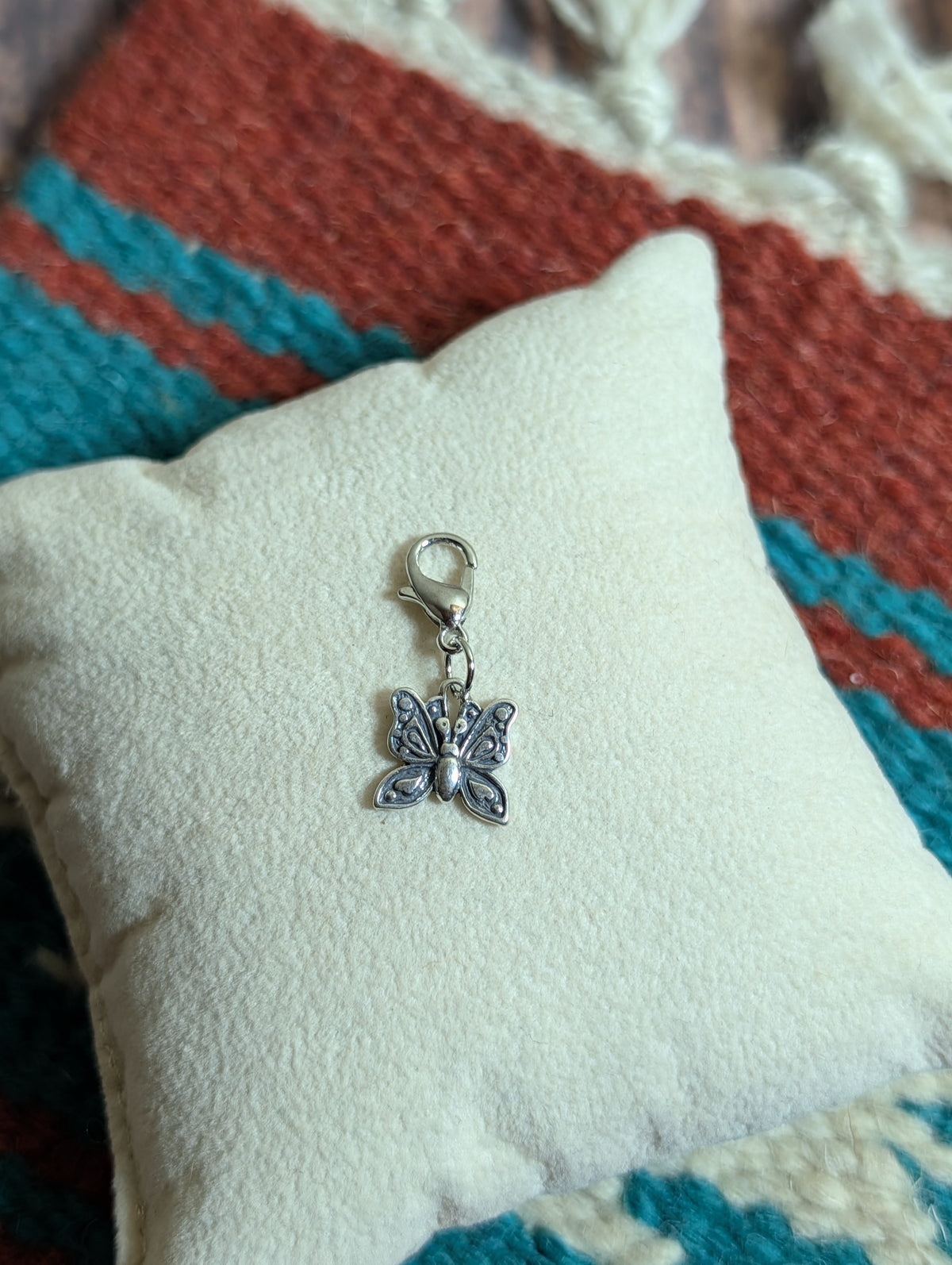 Handcrafted Small Butterfly Charm Sterling Silver