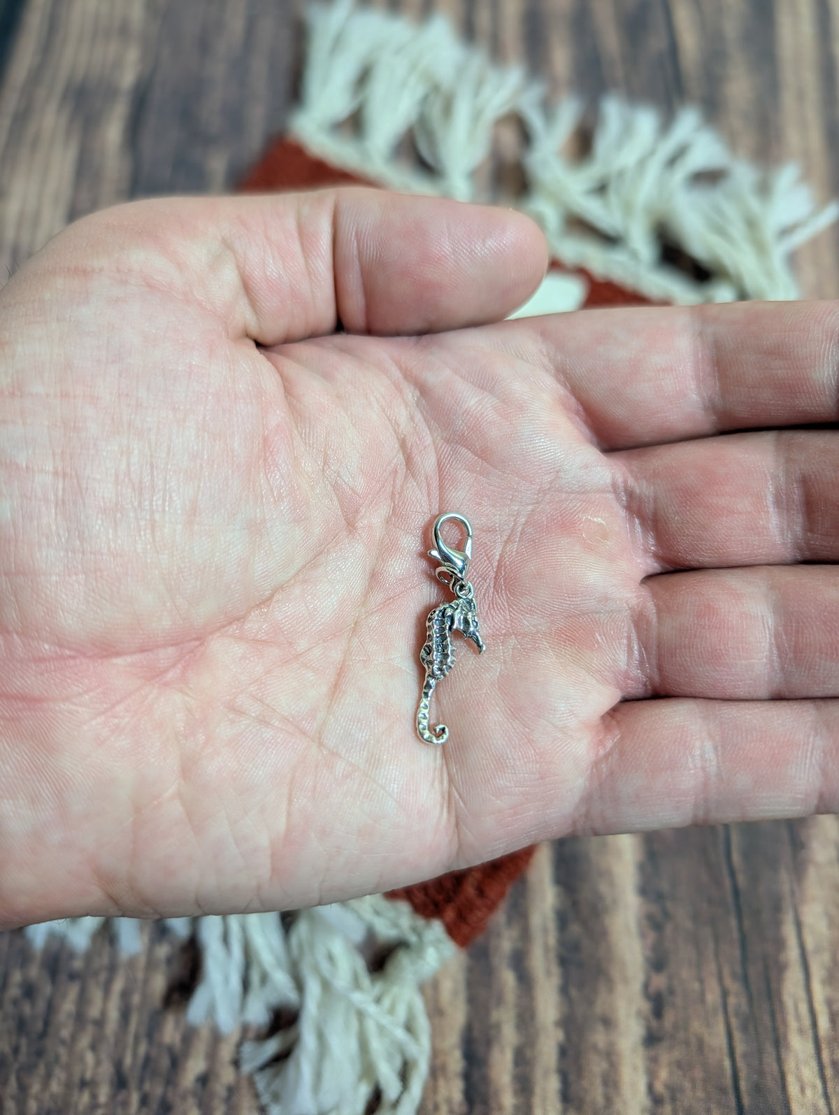 Handcrafted Sea Horse Ocean Charm Sterling Silver