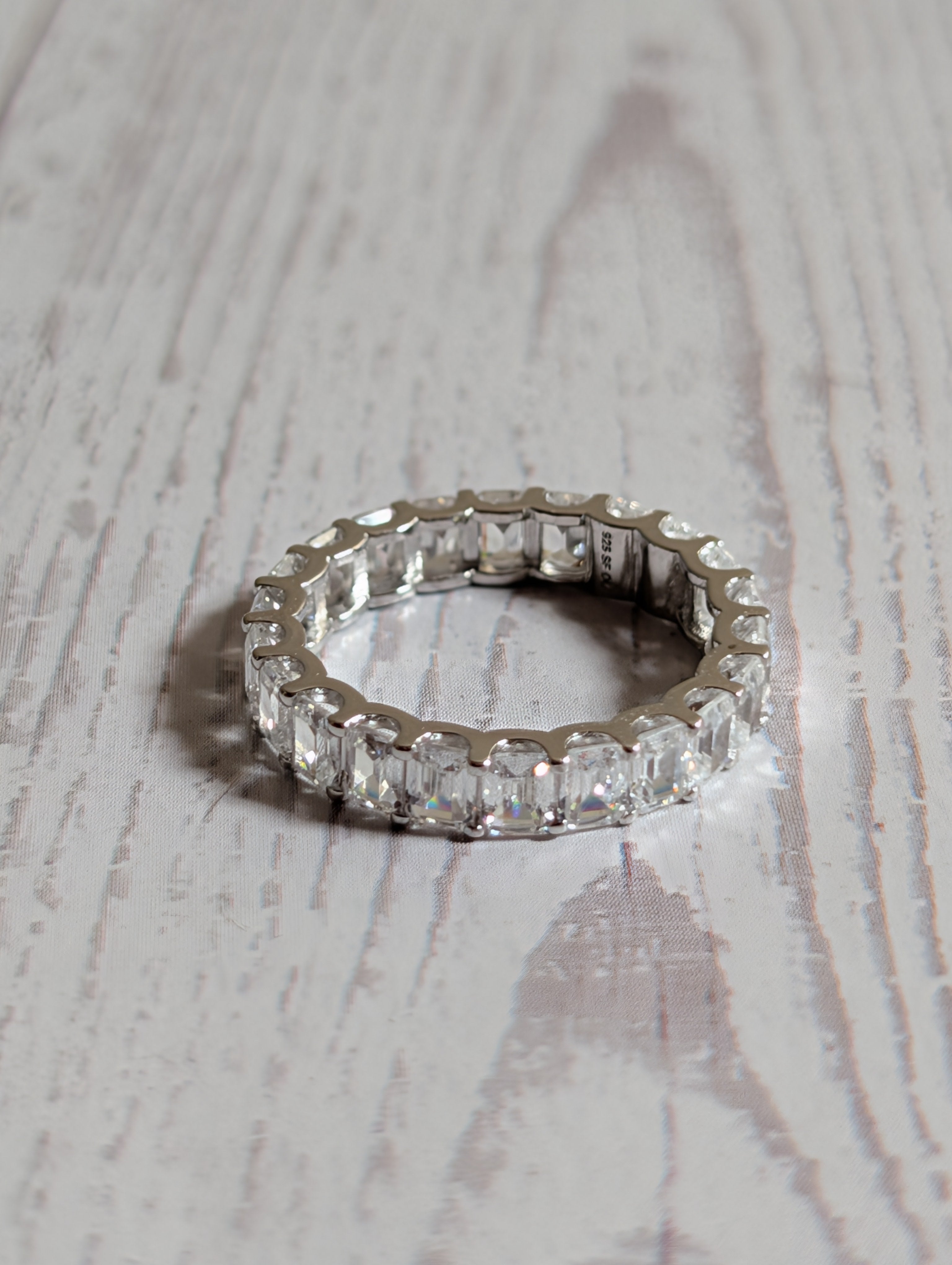 Sterling Silver CZ Rio Baguette Style Ring