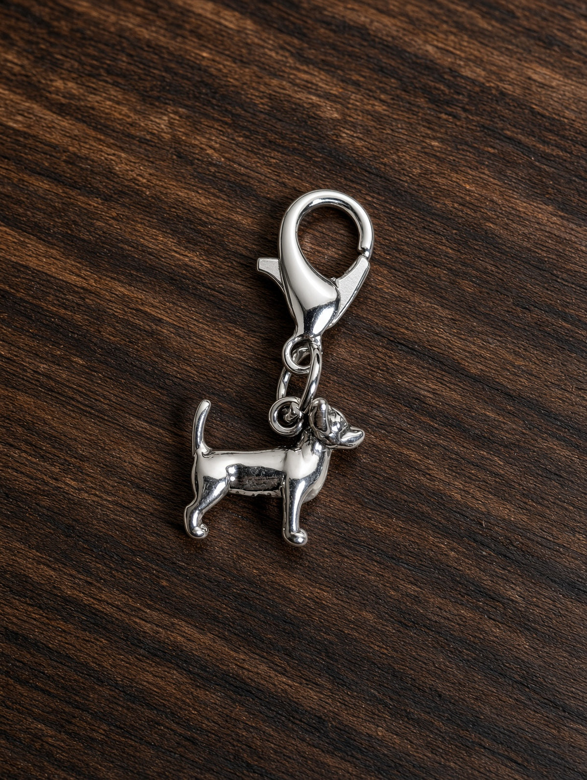 Handcrafted Mini Chihuahua Dog Charm Sterling Silver