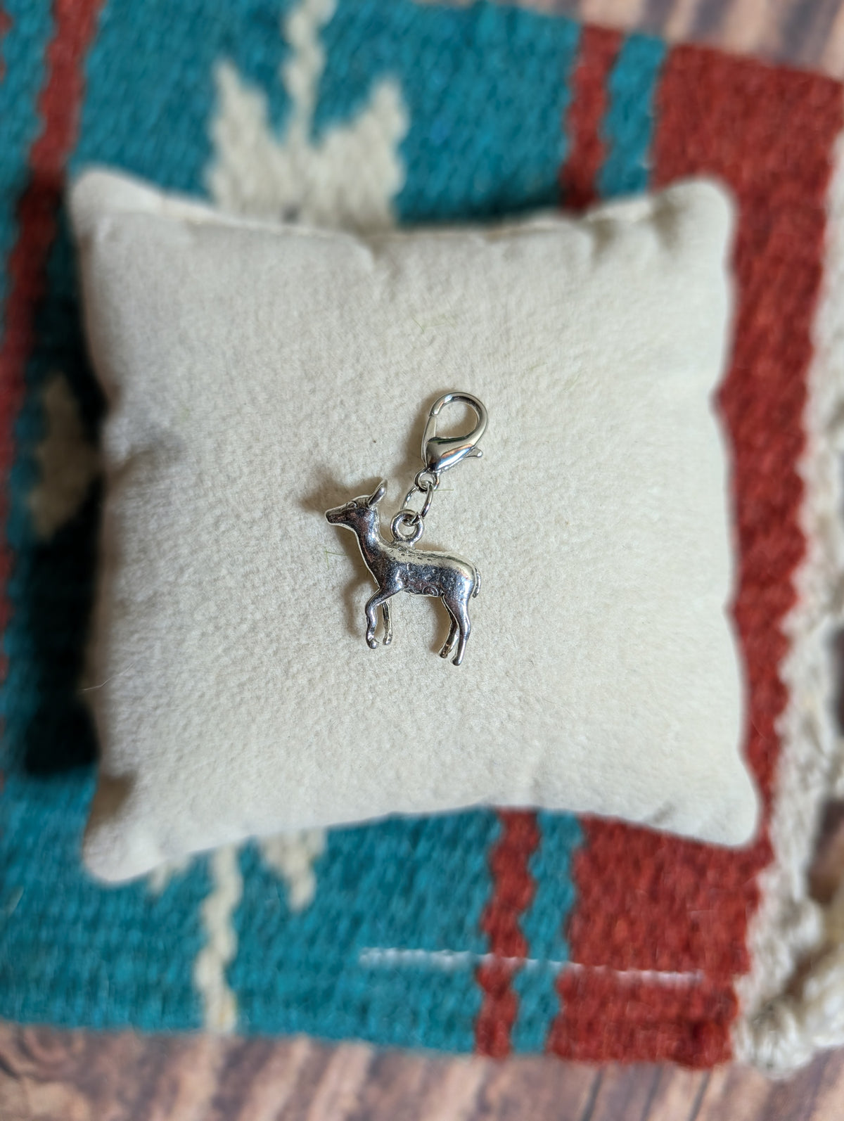 Handcrafted Fawn Deer Charm Sterling Silver