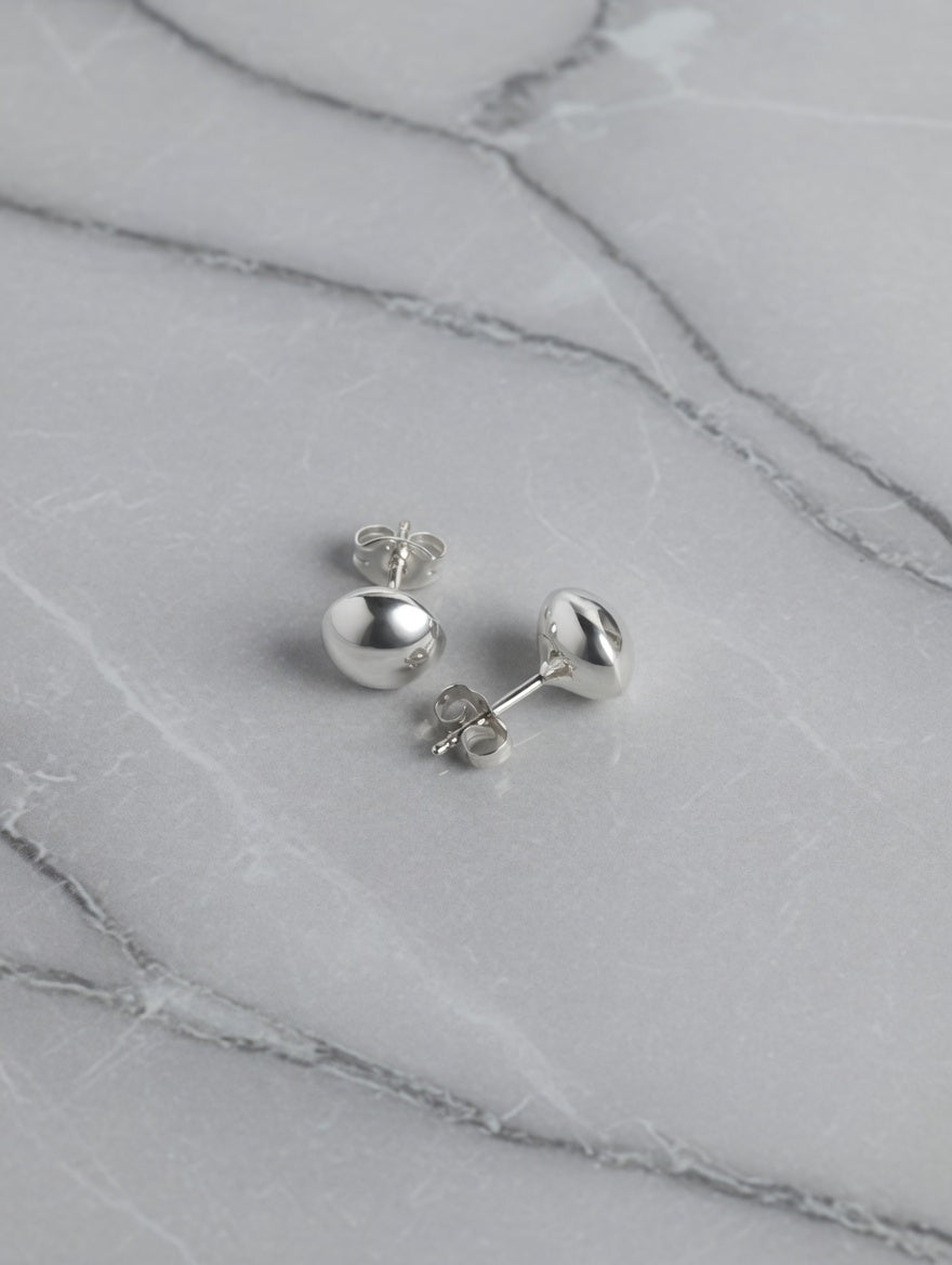 Classic 6mm Sterling Silver Stud Earrings